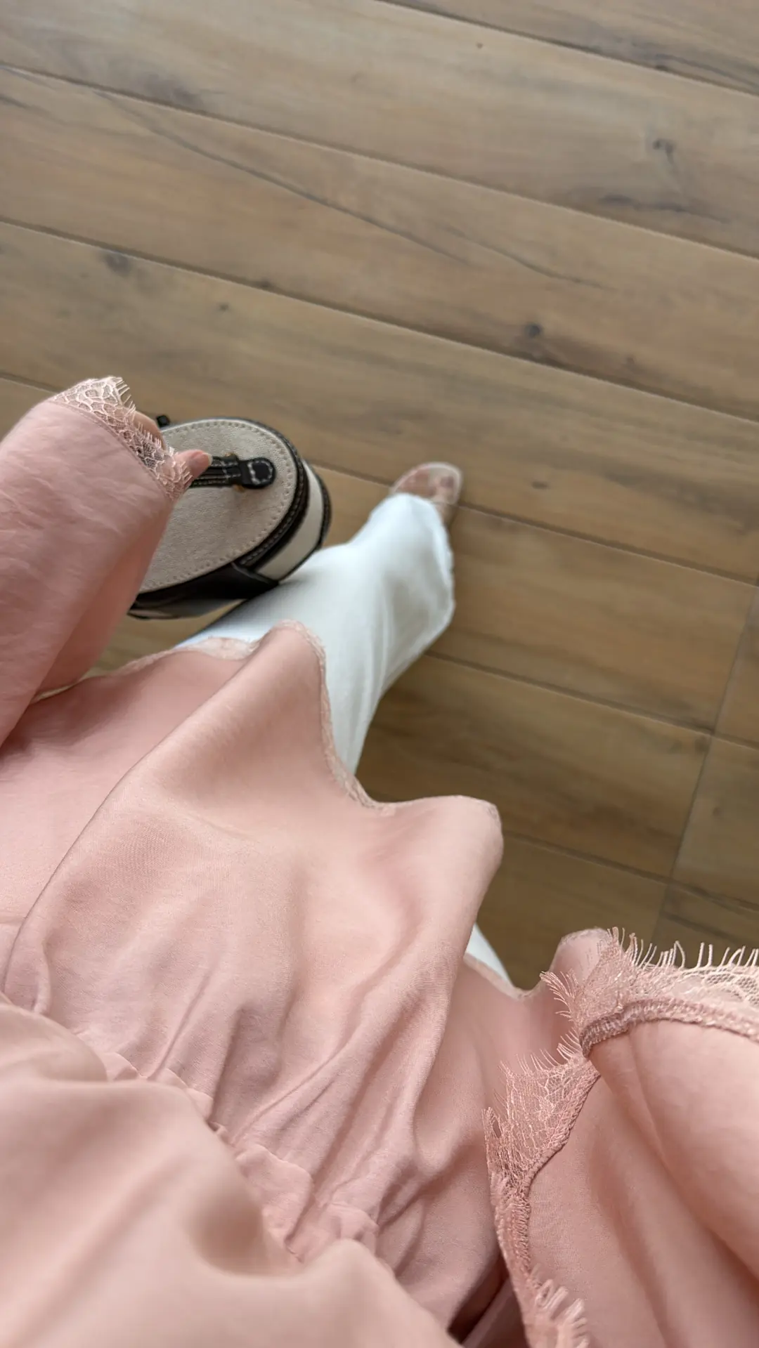 Lace Bel Detay Tunik Pudra