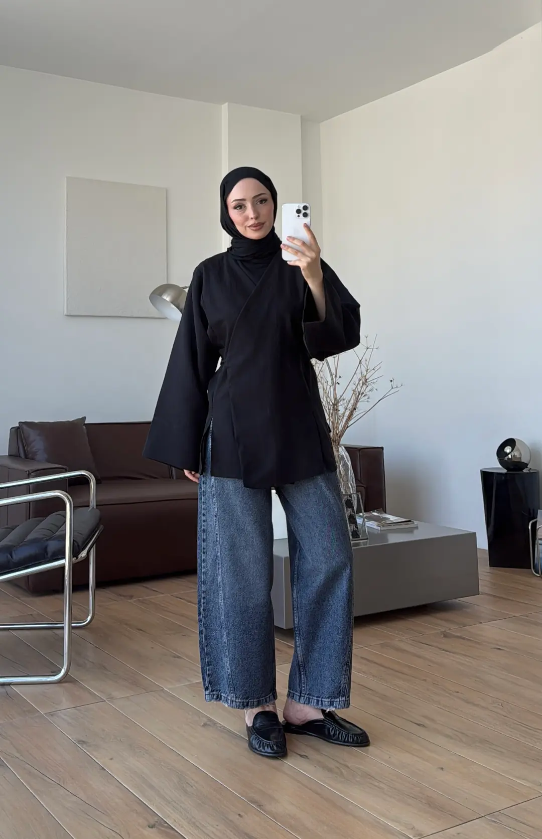 Bağlamalı Kimono Siyah