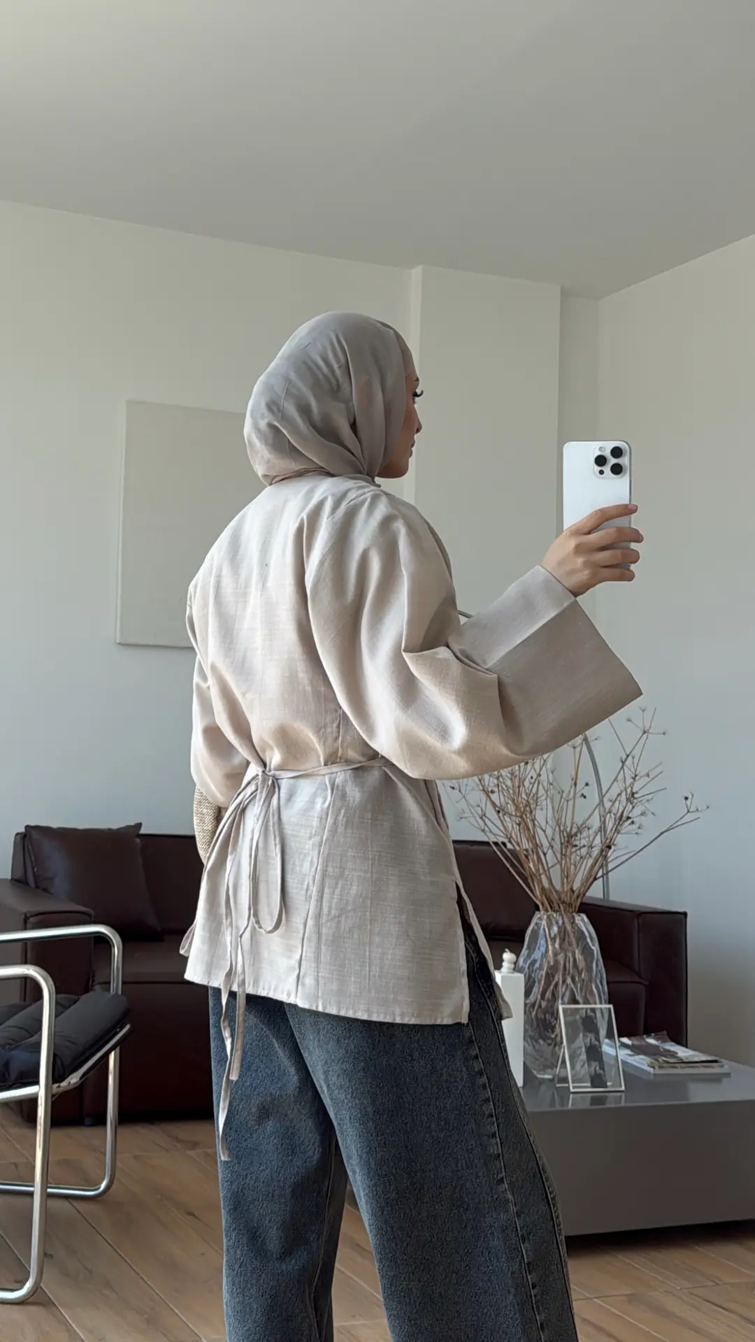 Bağlamalı Kimono Vizon 