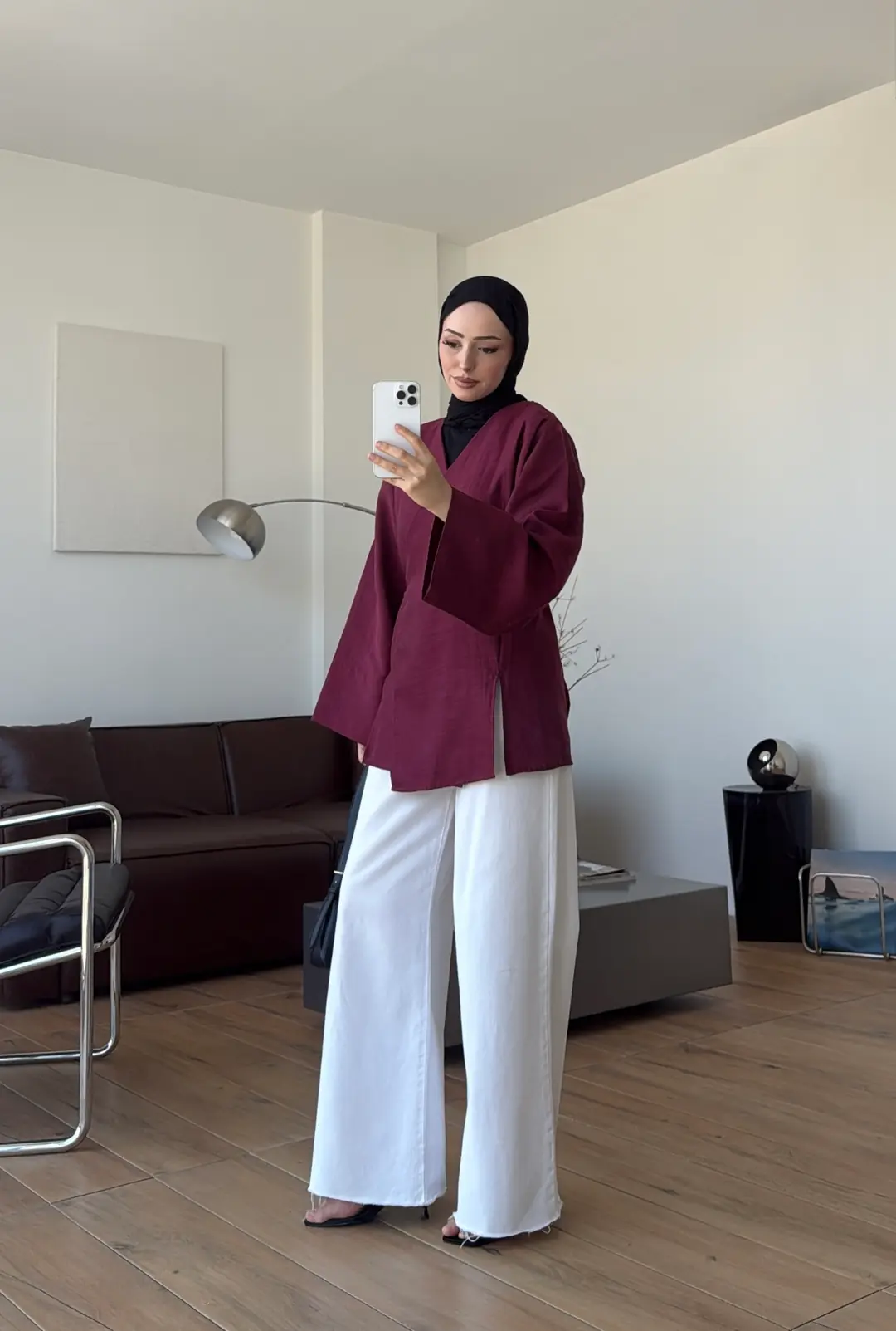 Bağlamalı Kimono Bordo