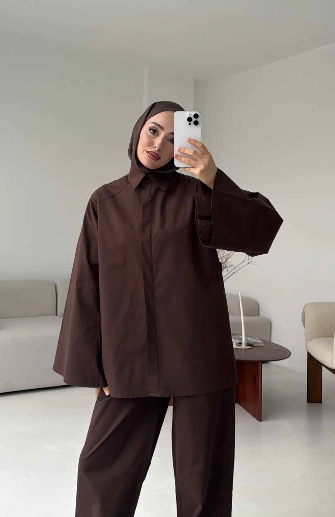 Cotton Takım Kahve