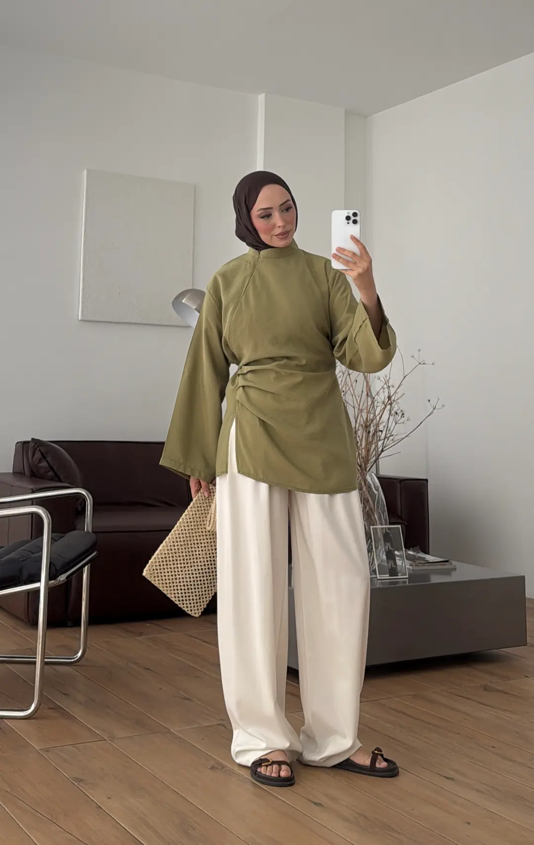 Modal Tasarım Bluz Açık Yeşil