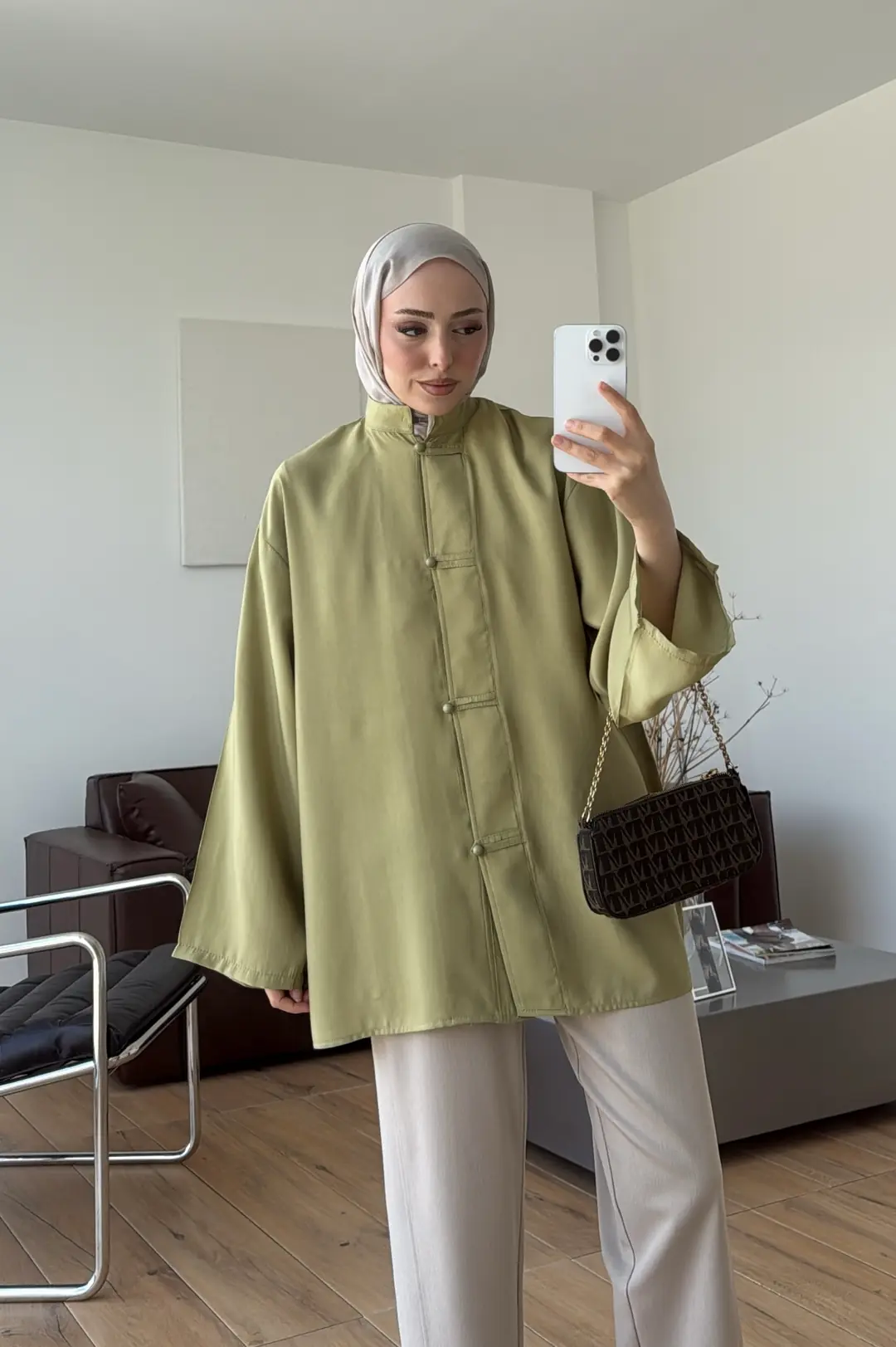 Kuşaklı Tunik Olive