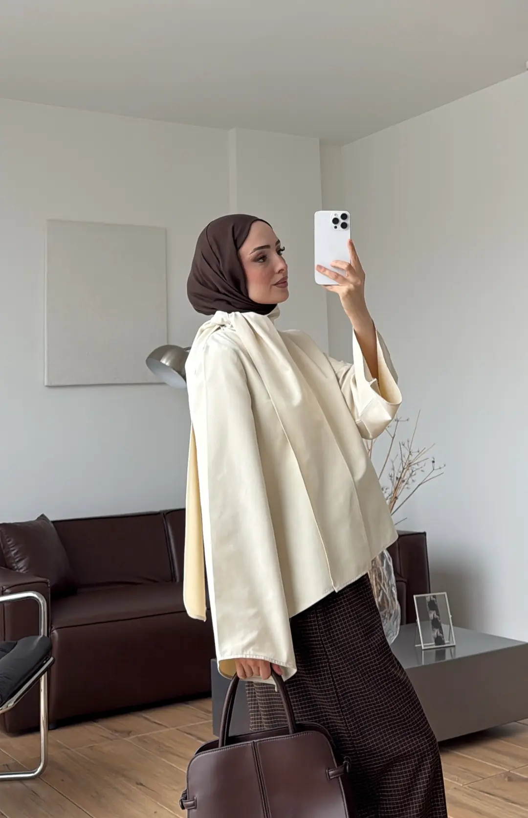 Mevsimlik Şallı Bluz Bej