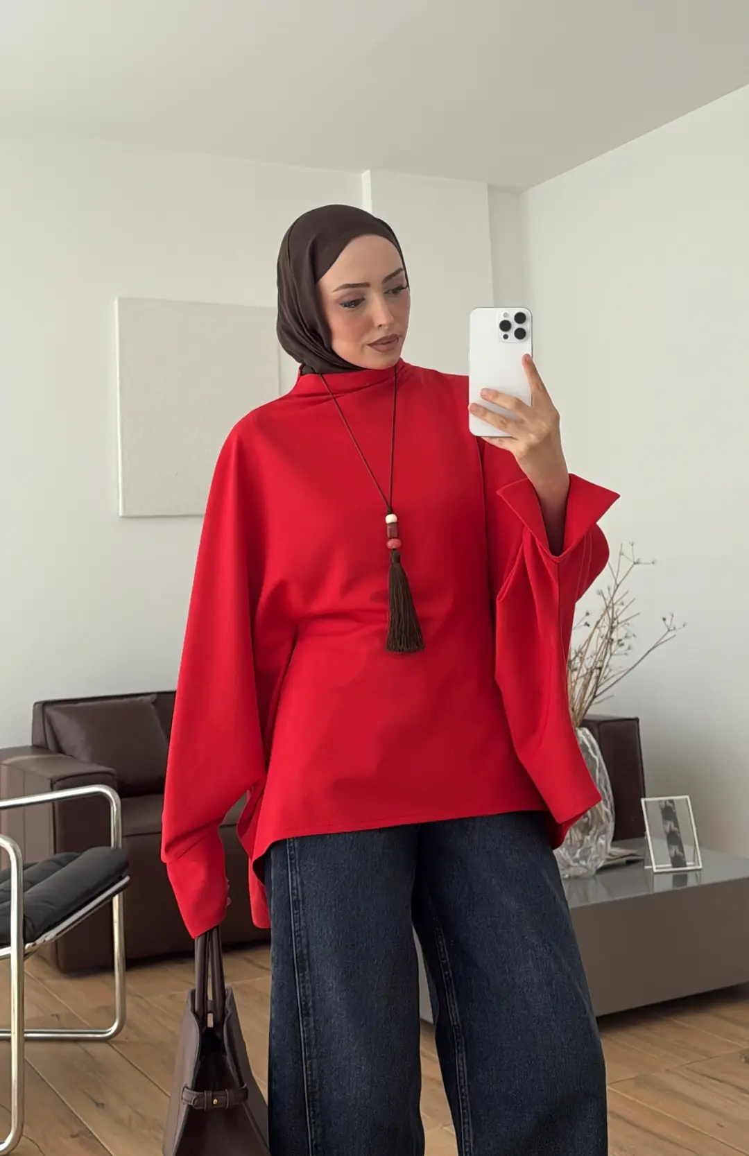 Oysho Bel Vurgulu Bluz Kırmızı 