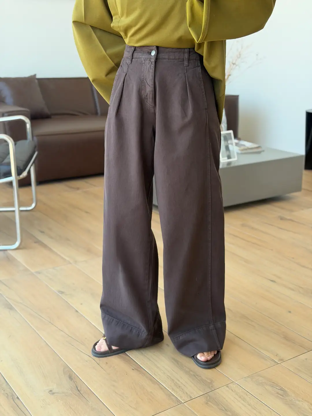 Tencel Yıkamalı Jean Kahve