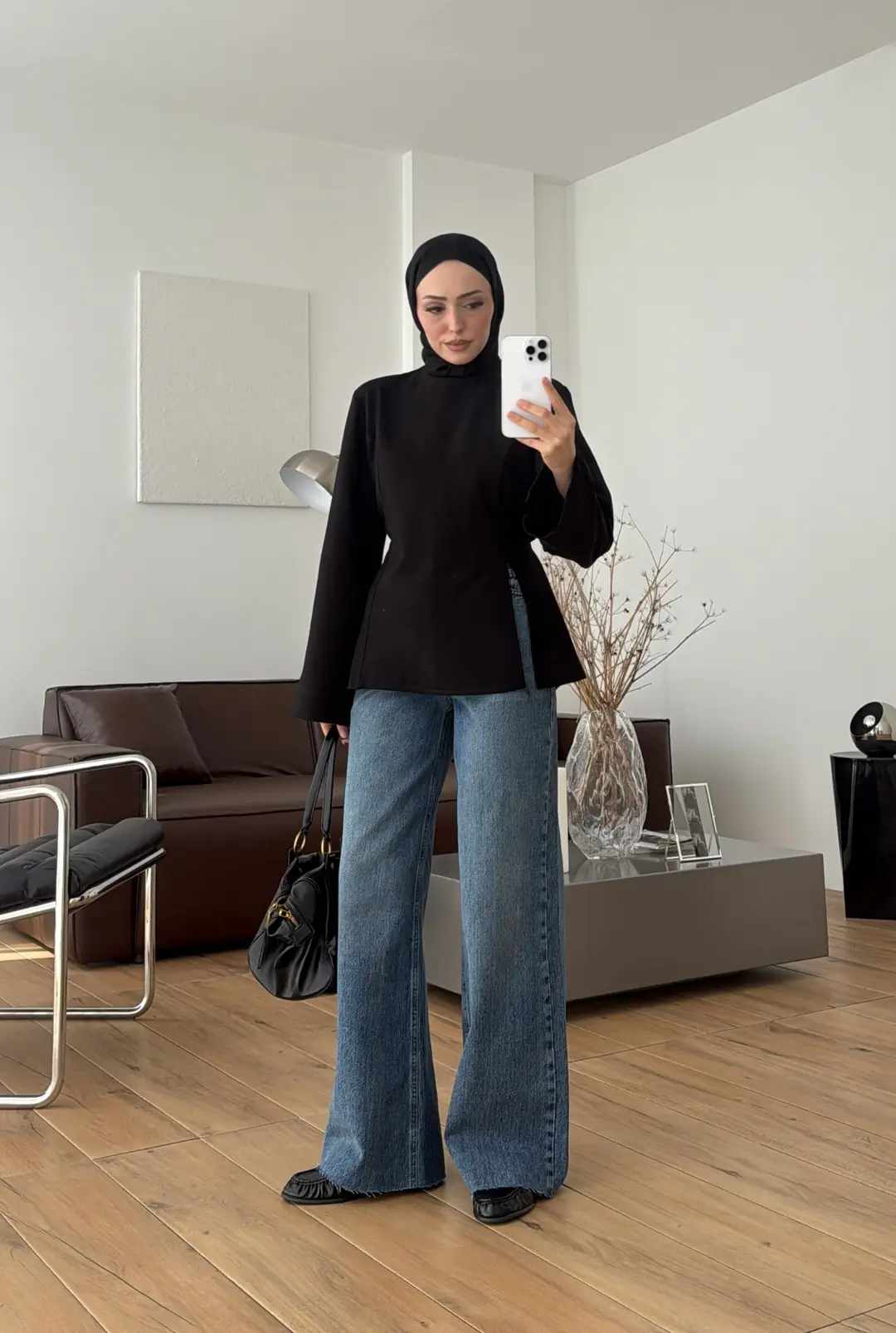 Vatkalı Yırtmaç Detay Bluz 