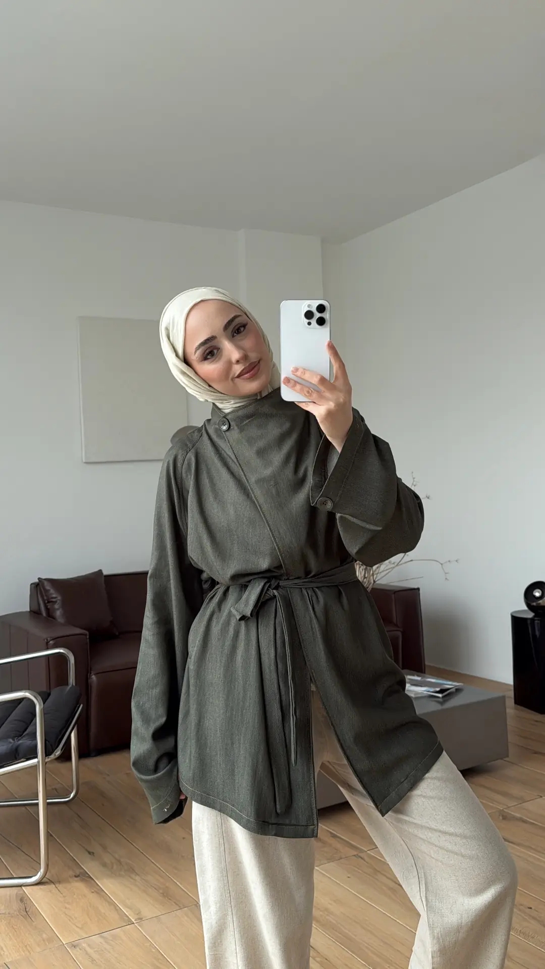 Salaş Yıkamalı Tencel Ceket Haki 