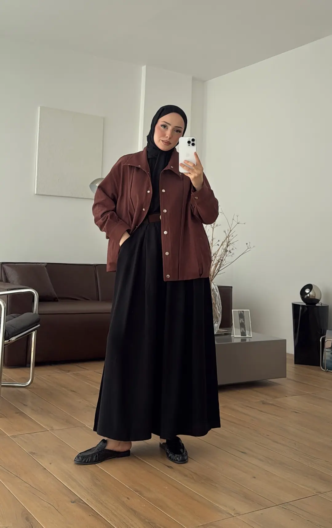 Keten Bomber Ceket Kahve