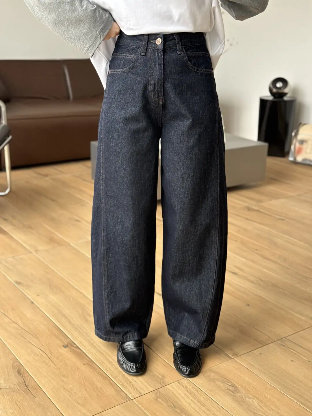 Barrel Lacivert Jean 