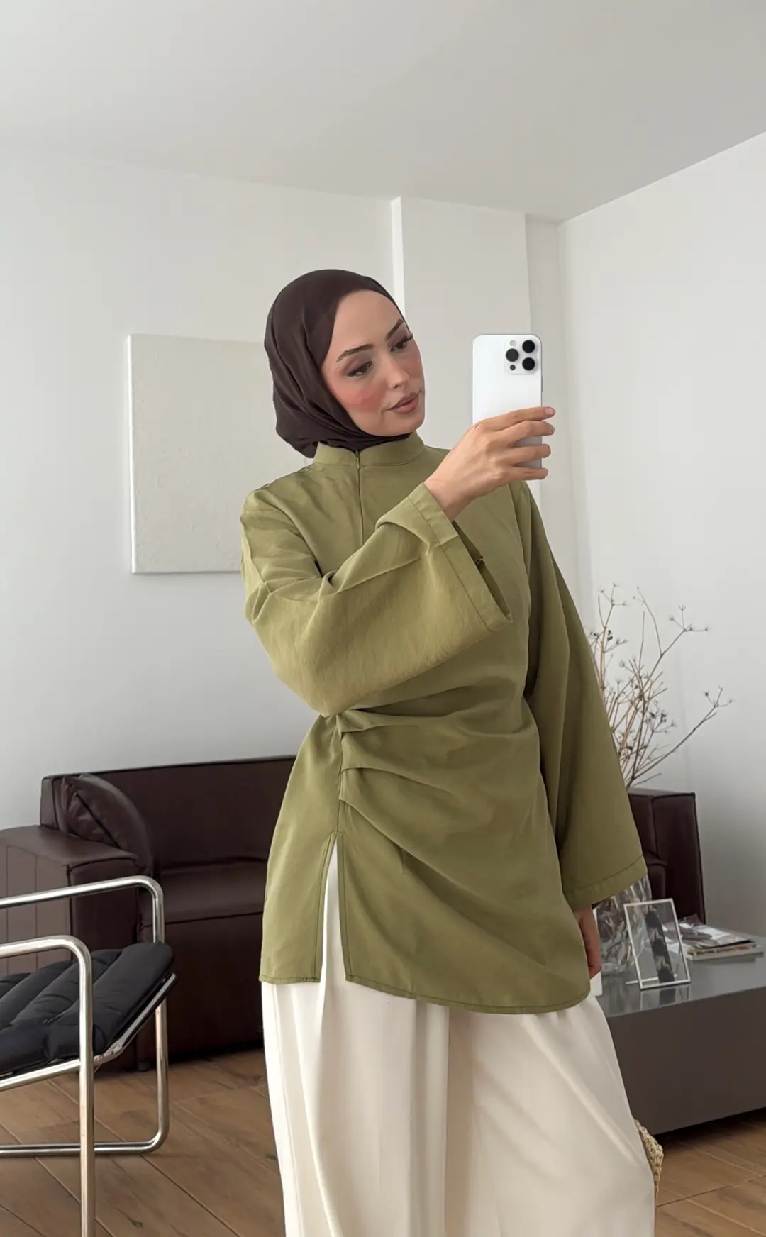 Modal Tasarım Bluz Açık Yeşil