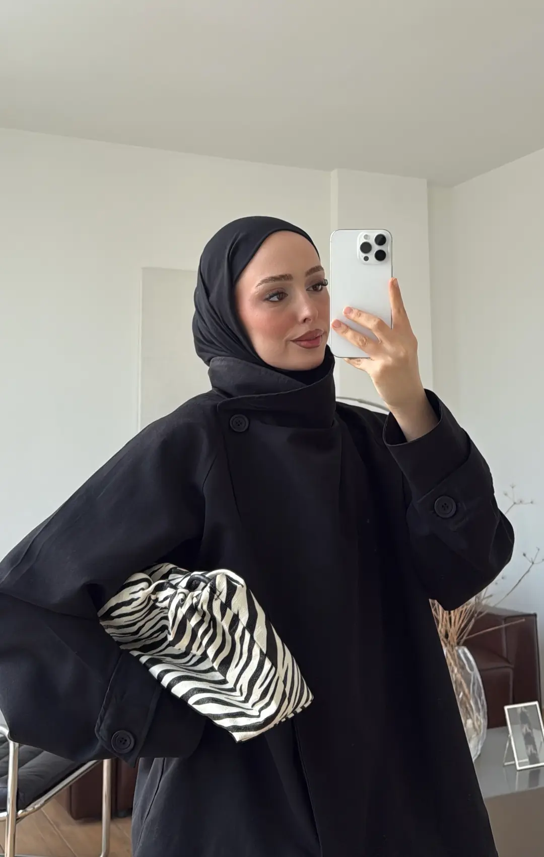 Kapaklı Mery Trenç Siyah