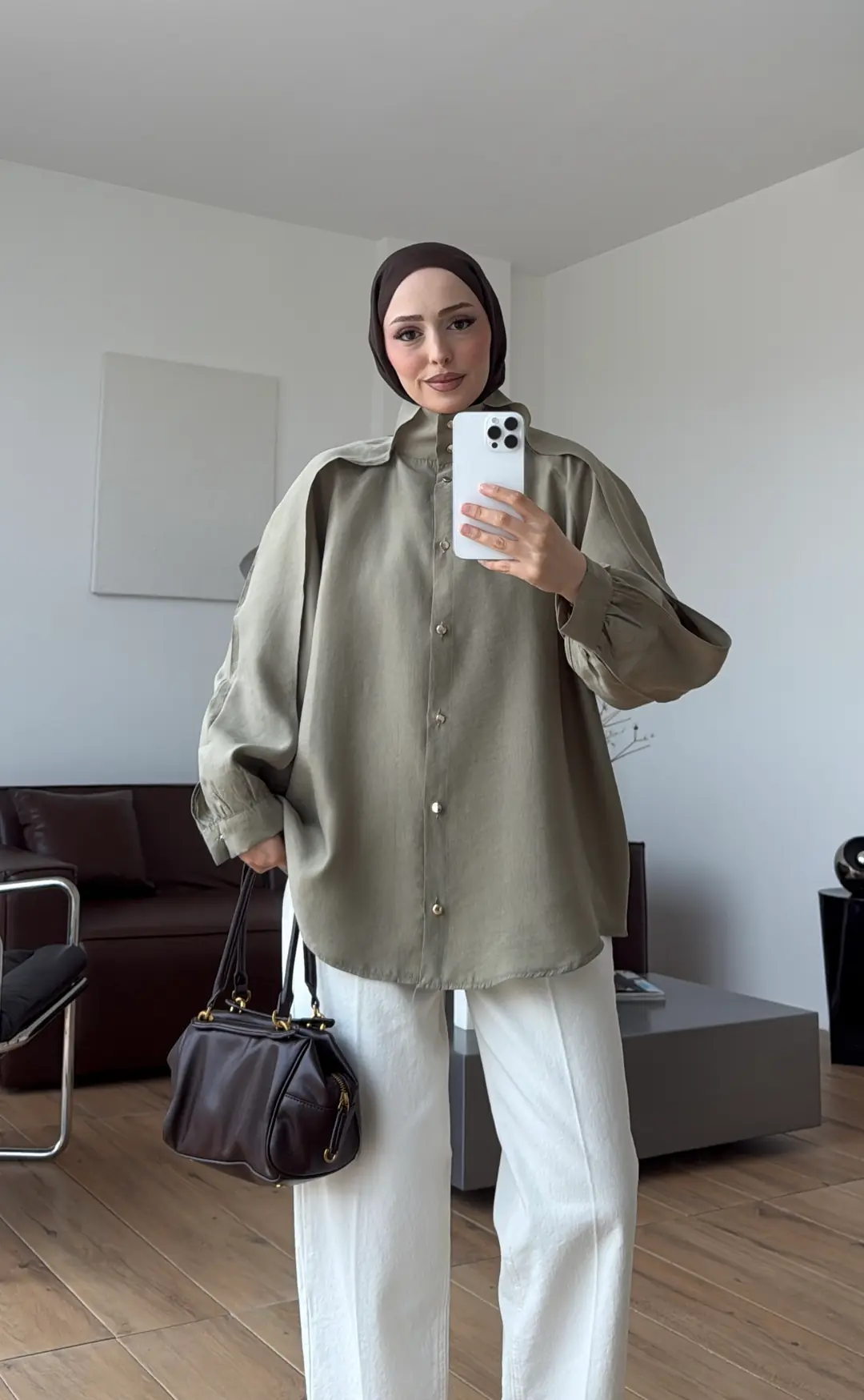 Kolu Pelerin Tunik Olive
