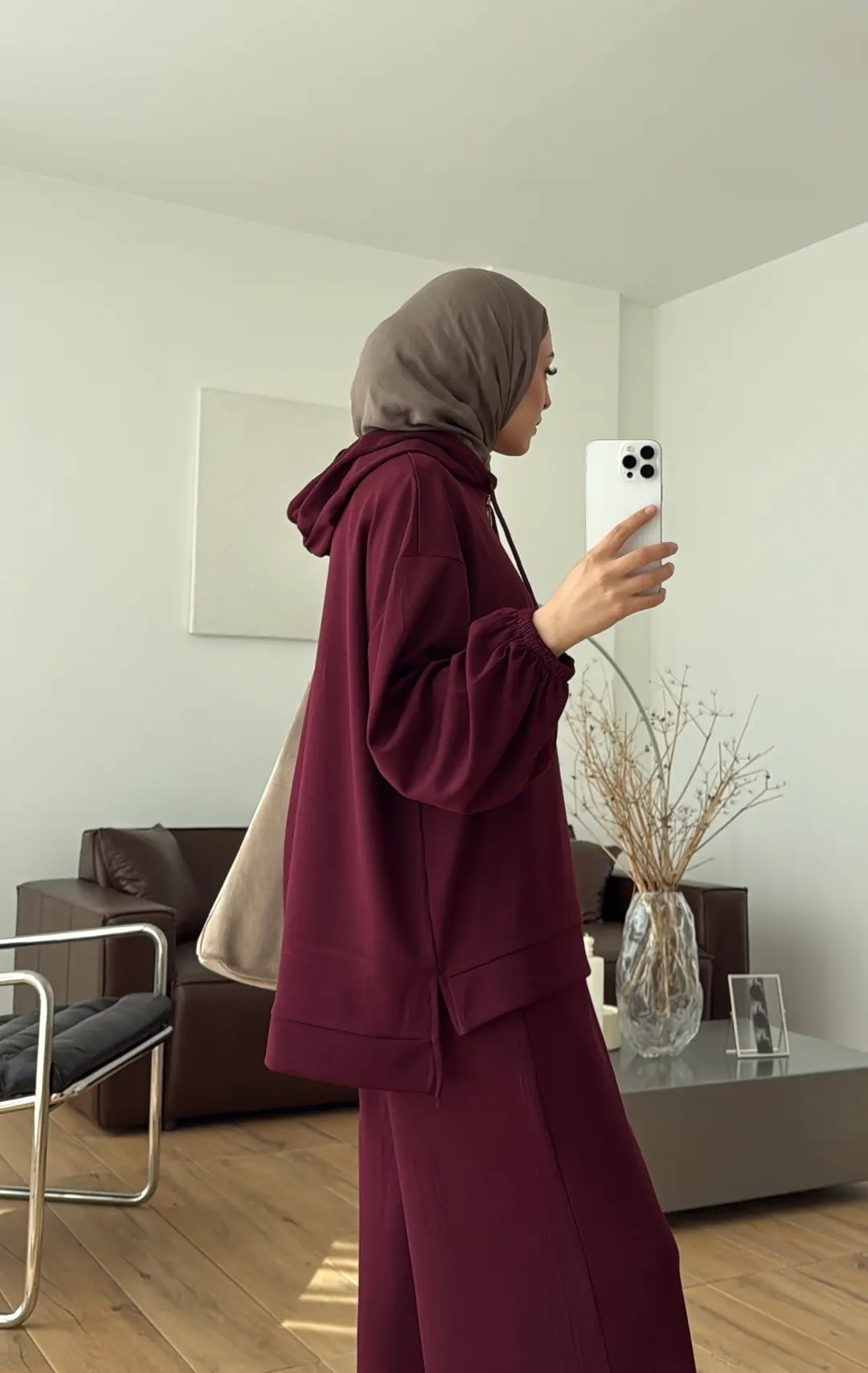 Hırkalı Pantolon Takım Bordo