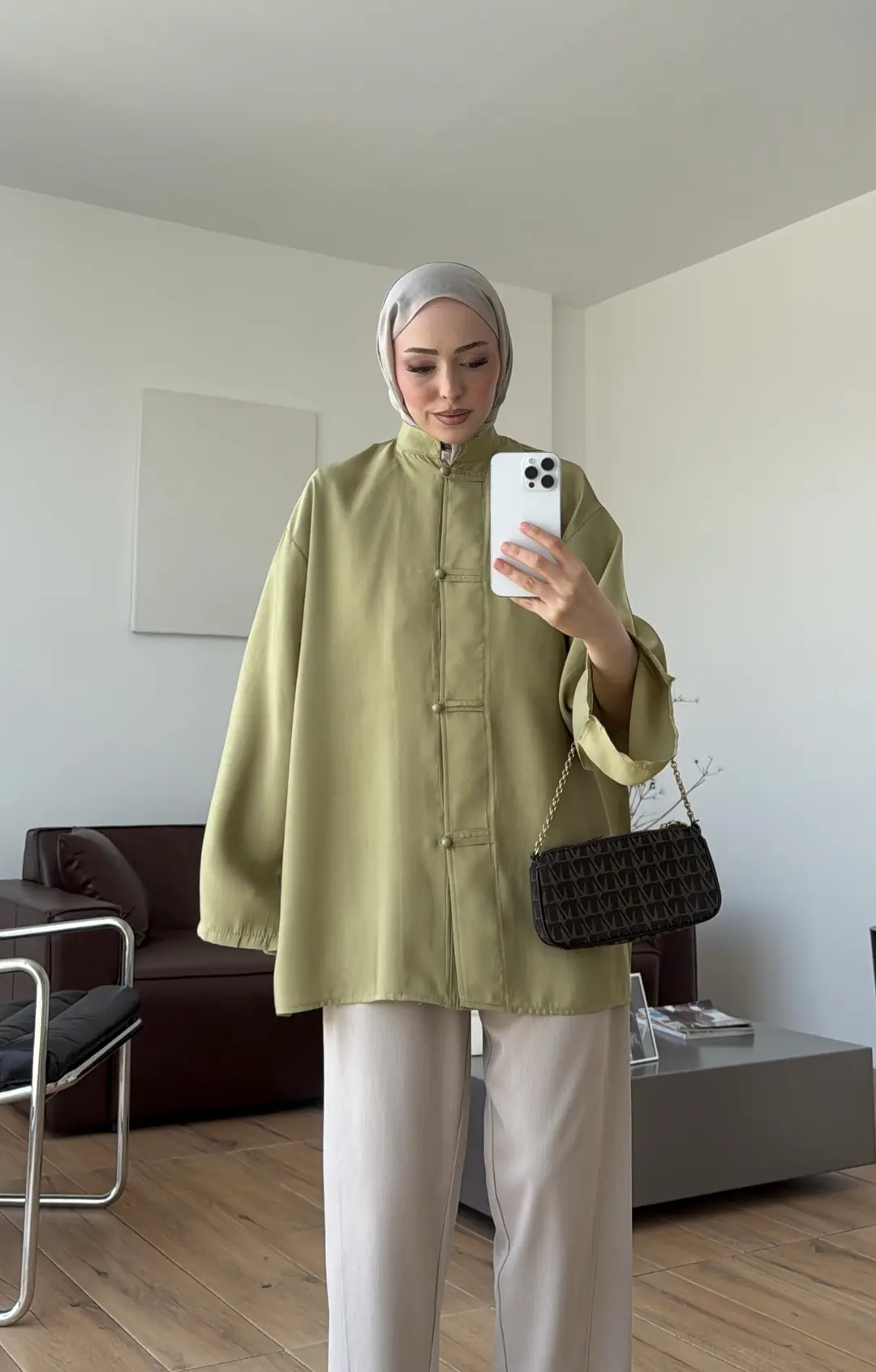 Kuşaklı Tunik Olive