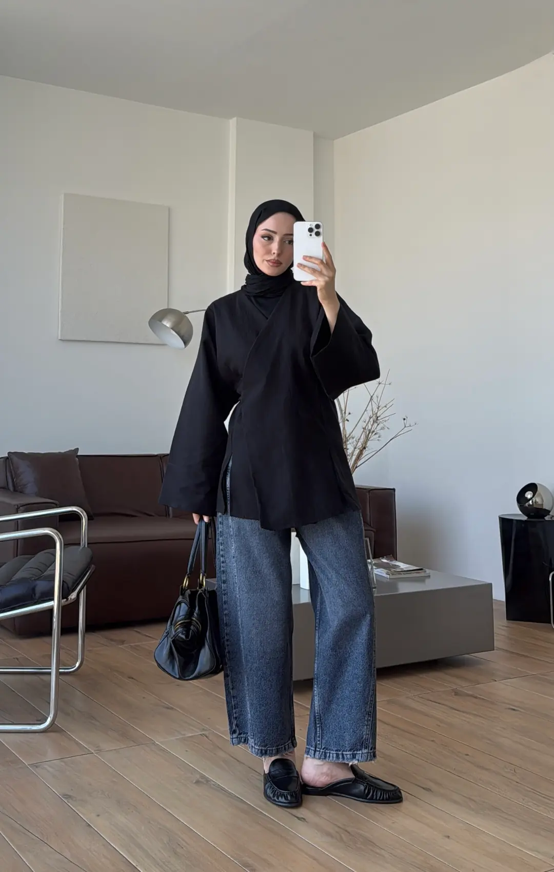 Bağlamalı Kimono Siyah
