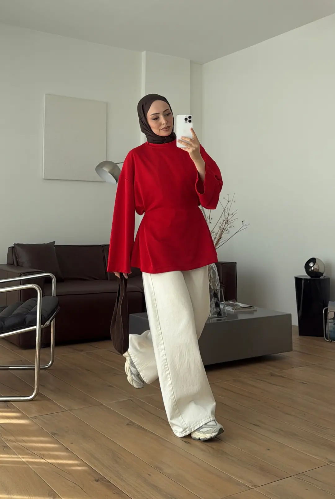 Bağlamalı Tunik Kırmızı
