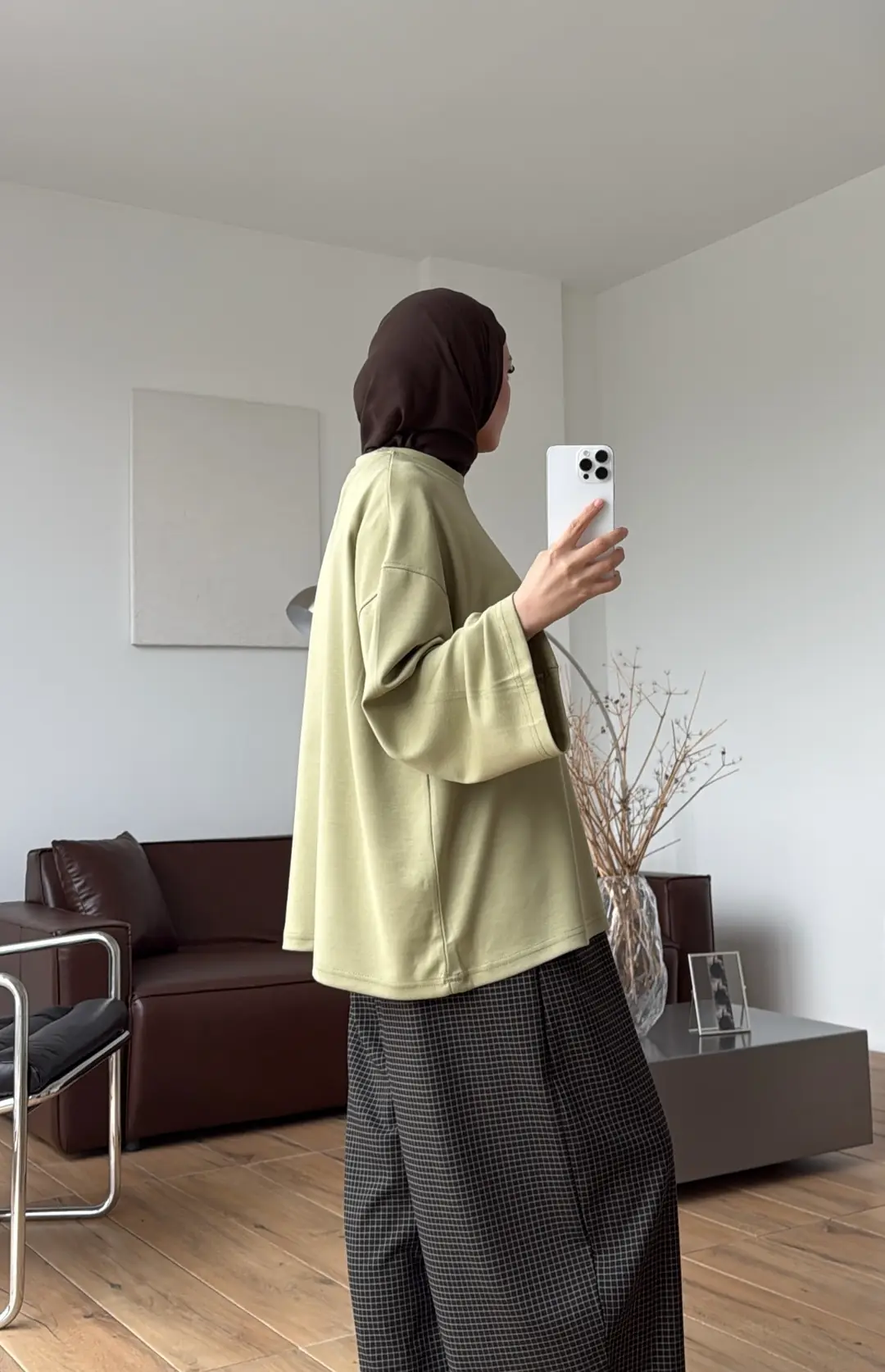 Seyyar Bağlamalı Oysho Kumaş Olive Tunik