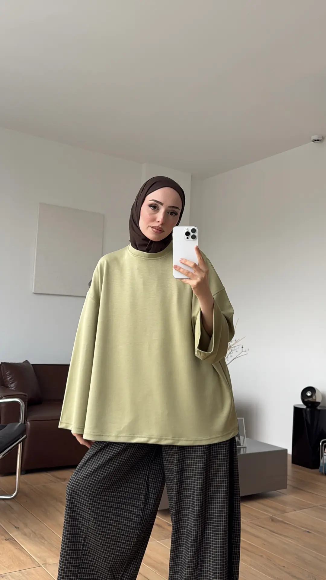 Seyyar Bağlamalı Oysho Kumaş Olive Tunik