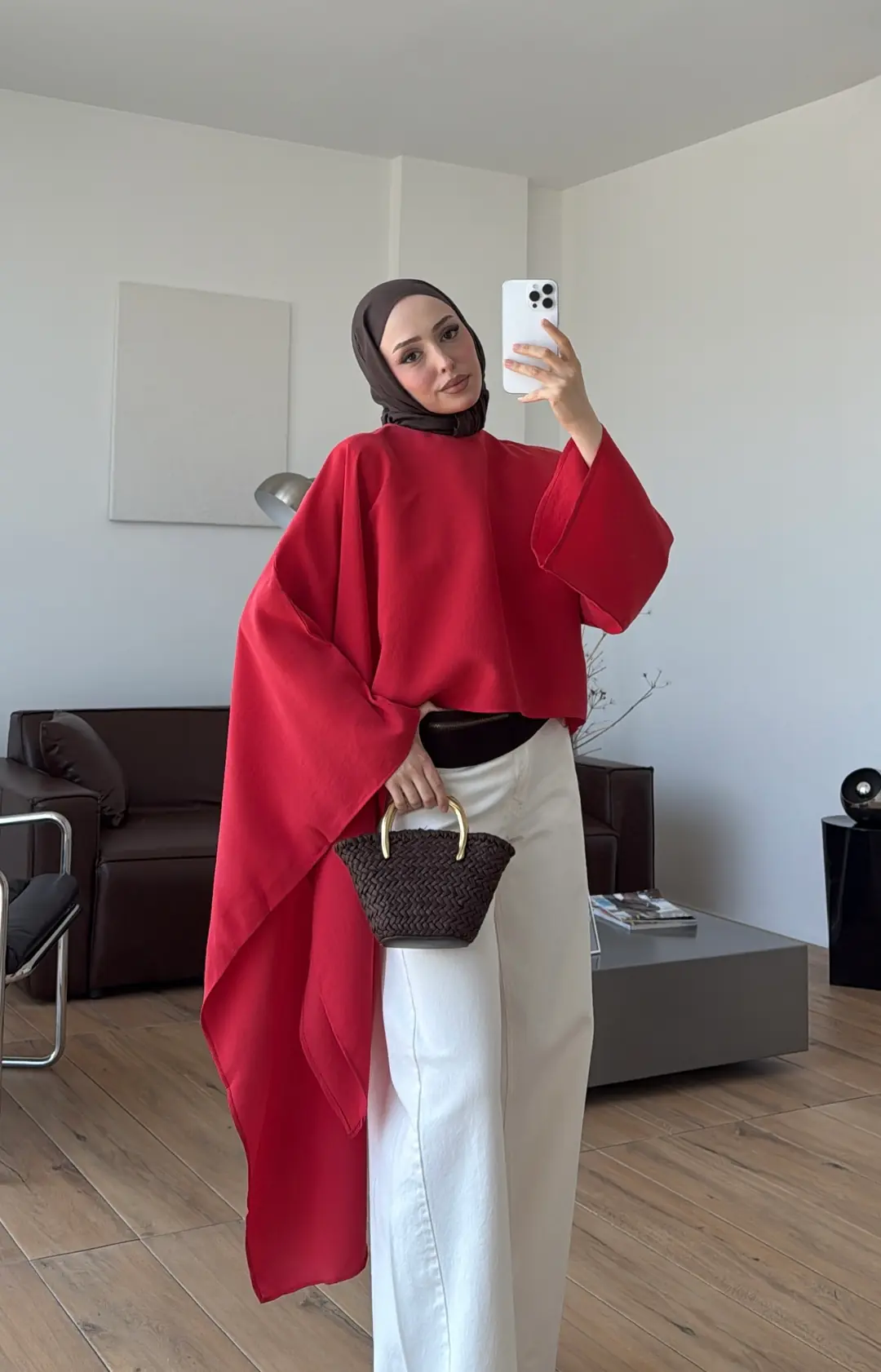 Siena Asimetri Bluz Kırmızı
