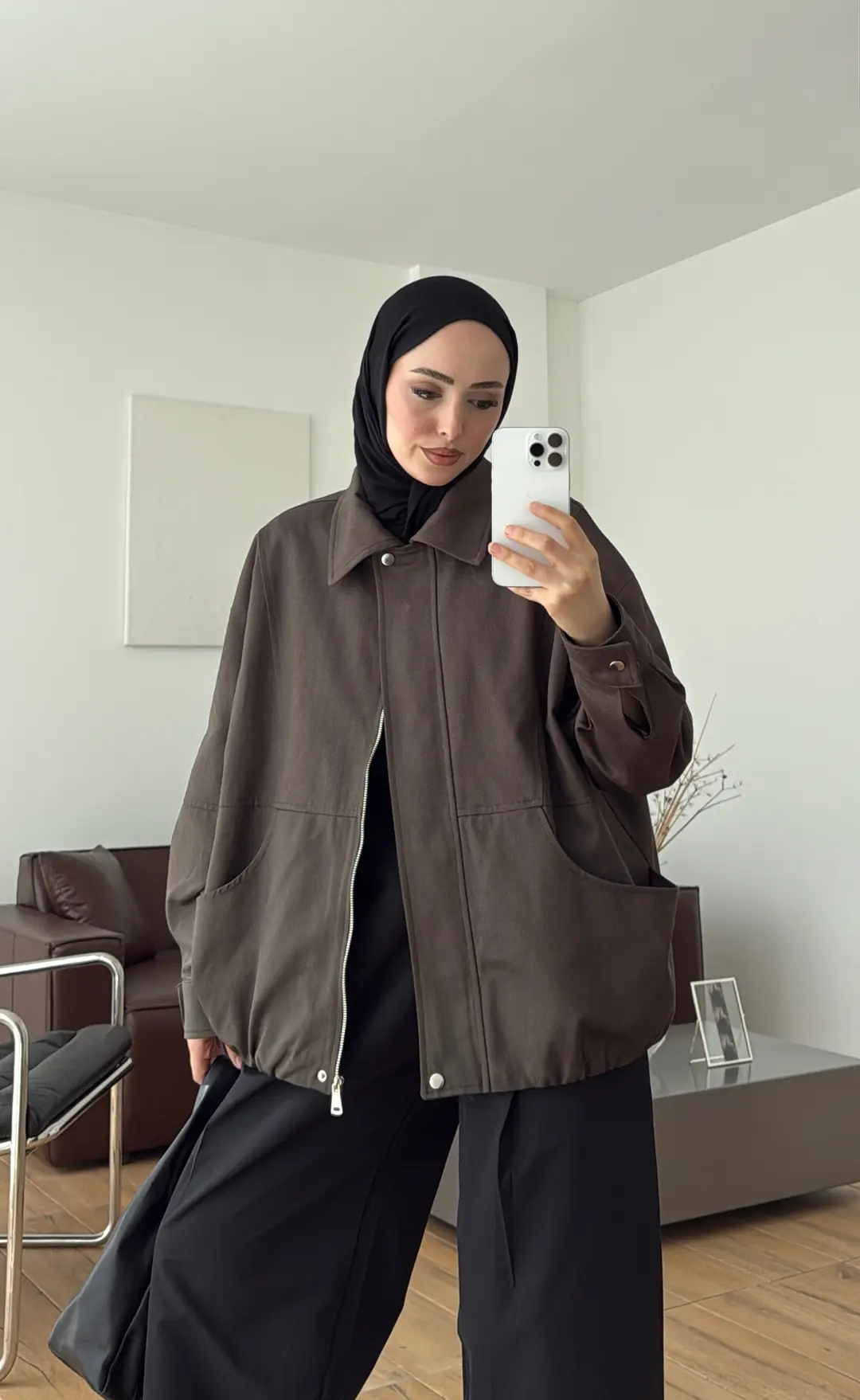 Torba Cep Gabardin Ceket Haki