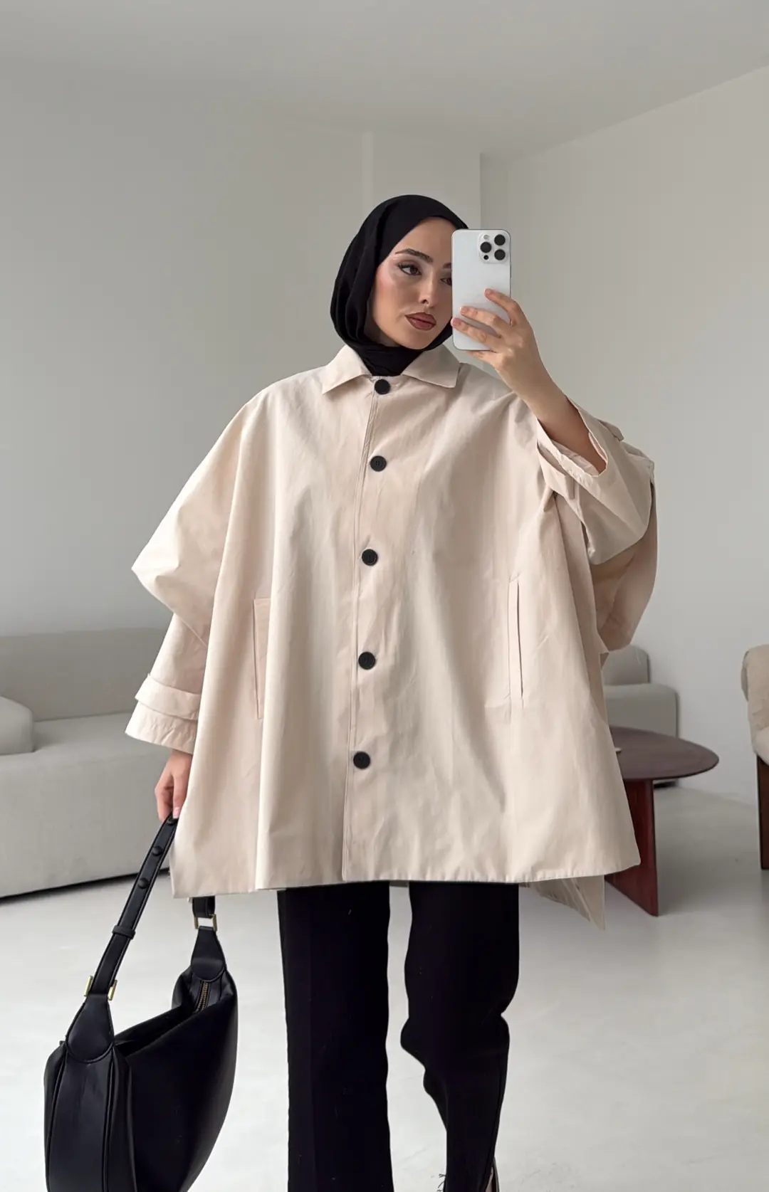 Oversize Panço/Trenç Bej