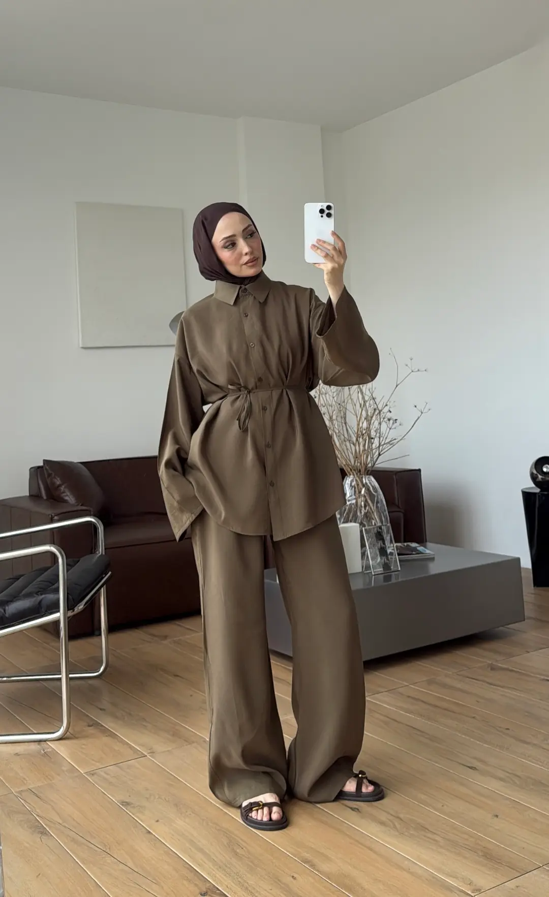 Tencel Bağlamalı Takım Haki