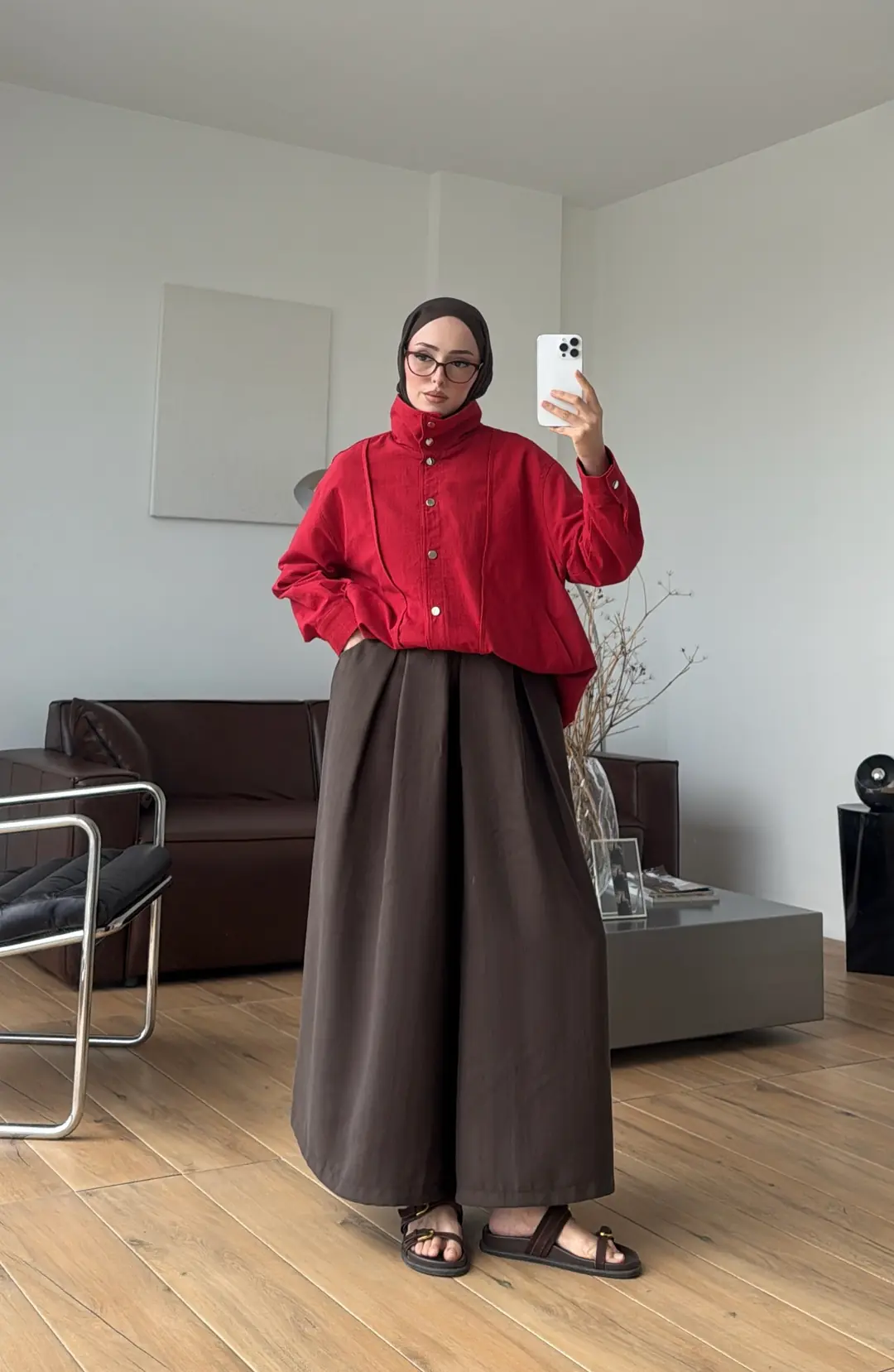 Keten Bomber Ceket Kırmızı
