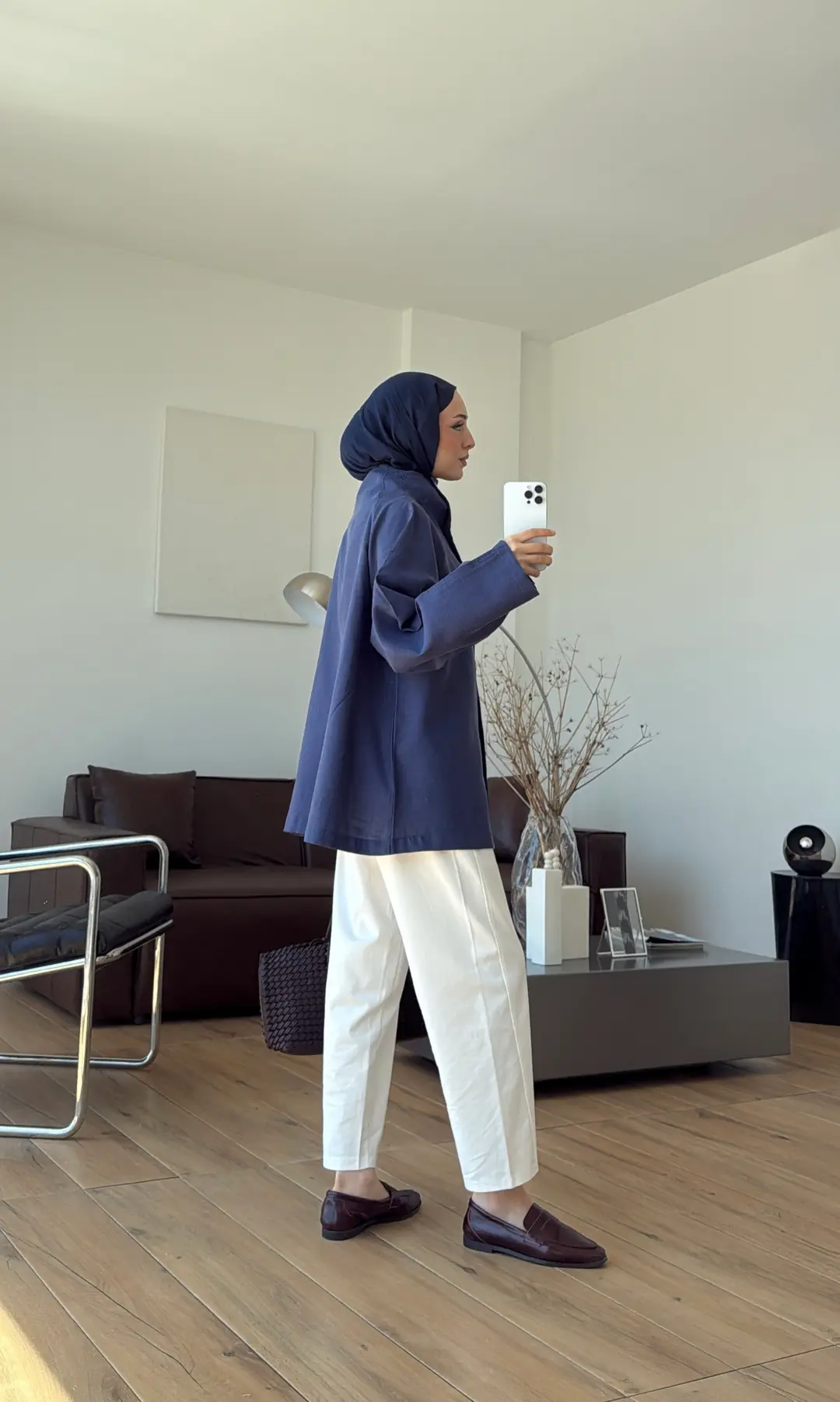 Dik Yaka Yazlık Ceket Lacivert