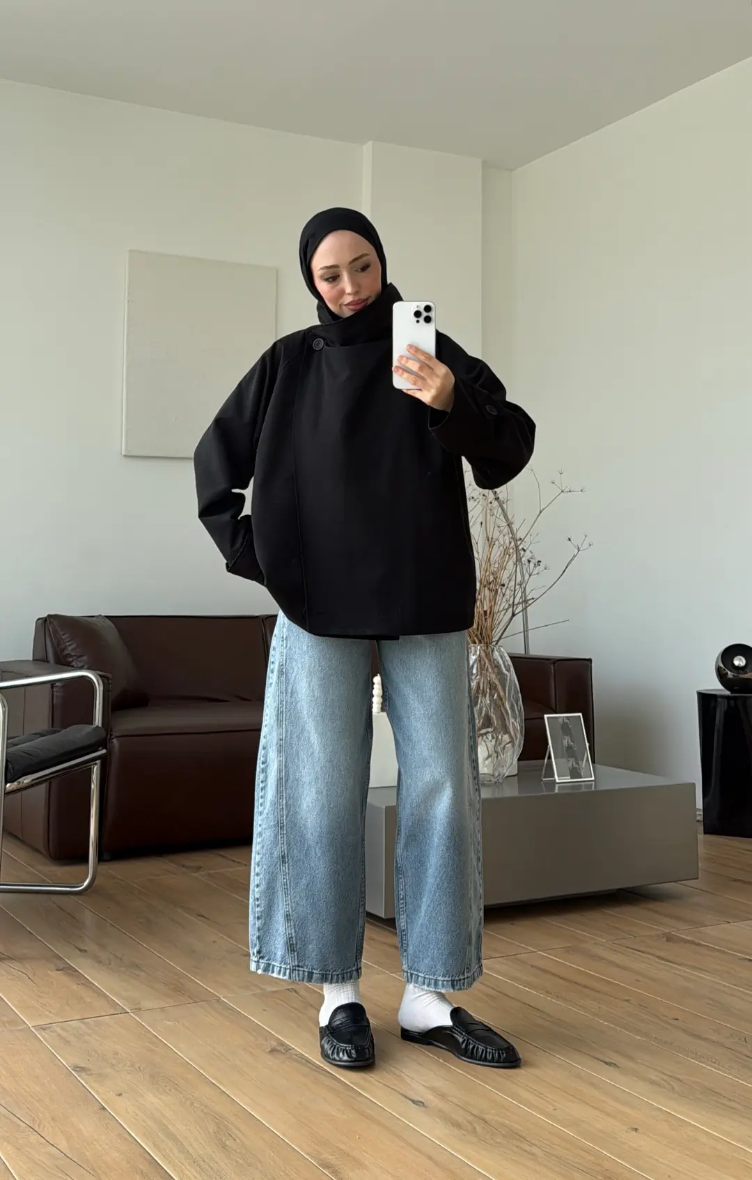Kapaklı Mery Trenç Siyah