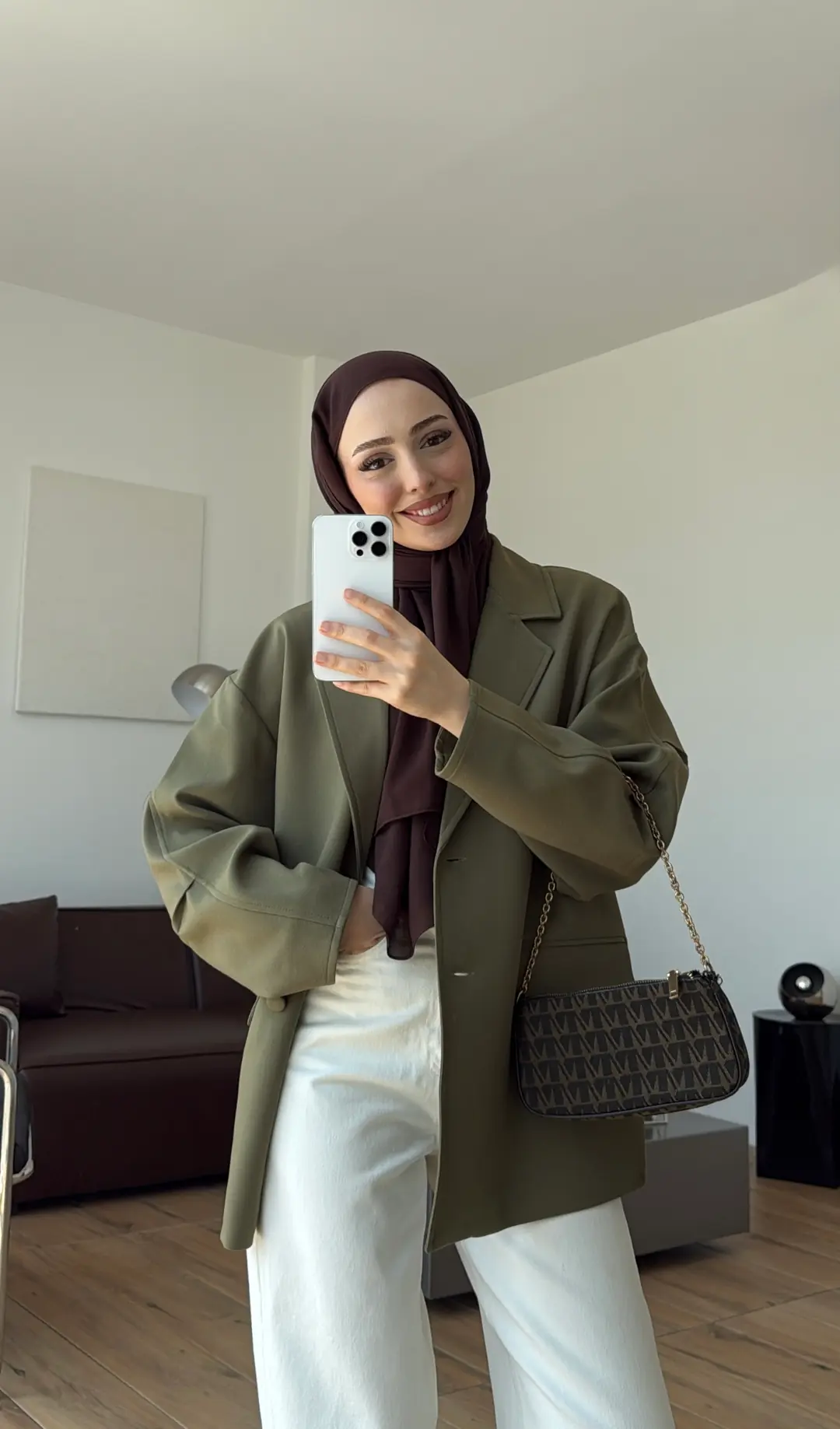Kolu Büzgülü Ceket Haki