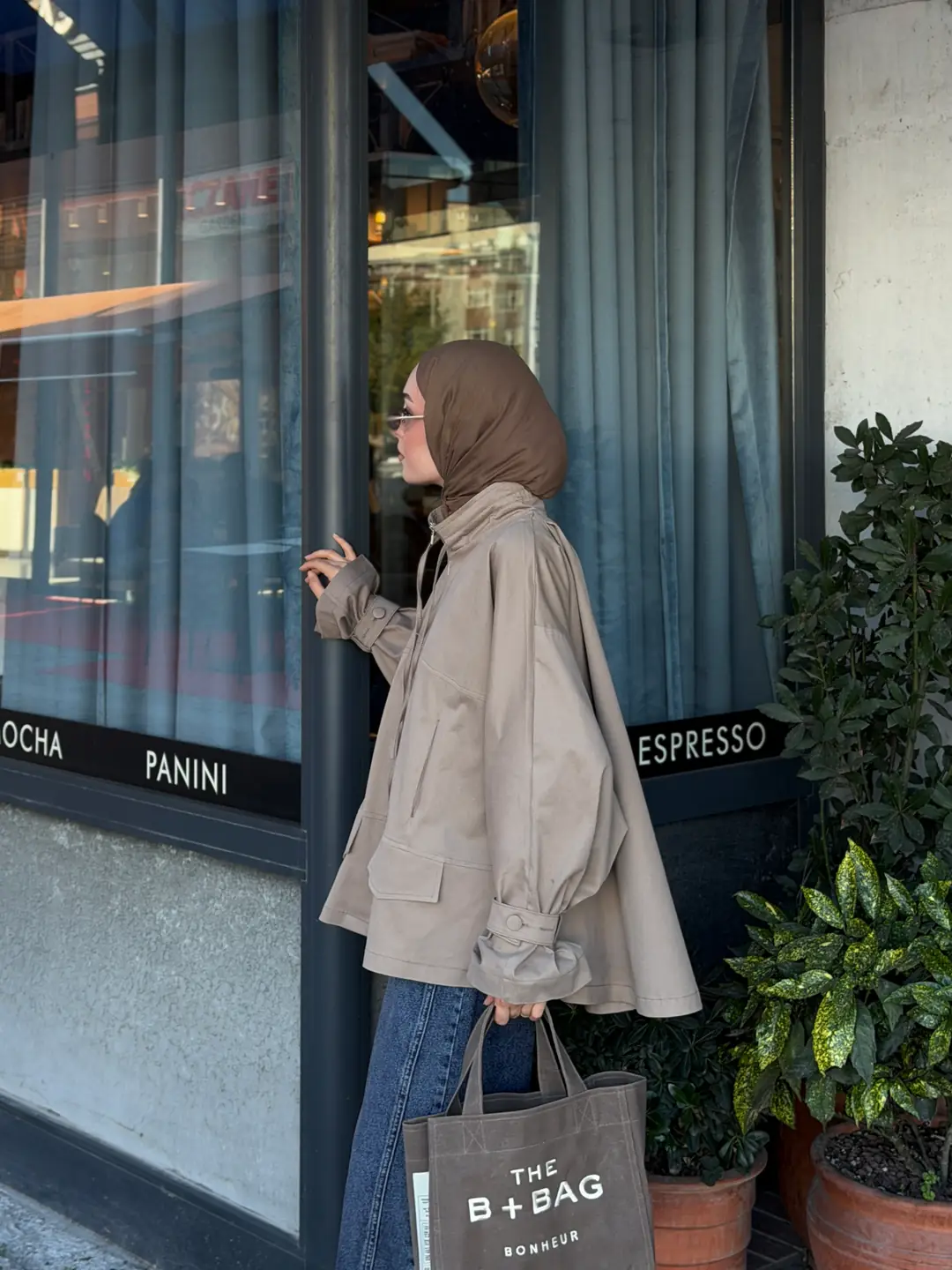 Lara Kuşak Detay Oversize Ceket Vizon