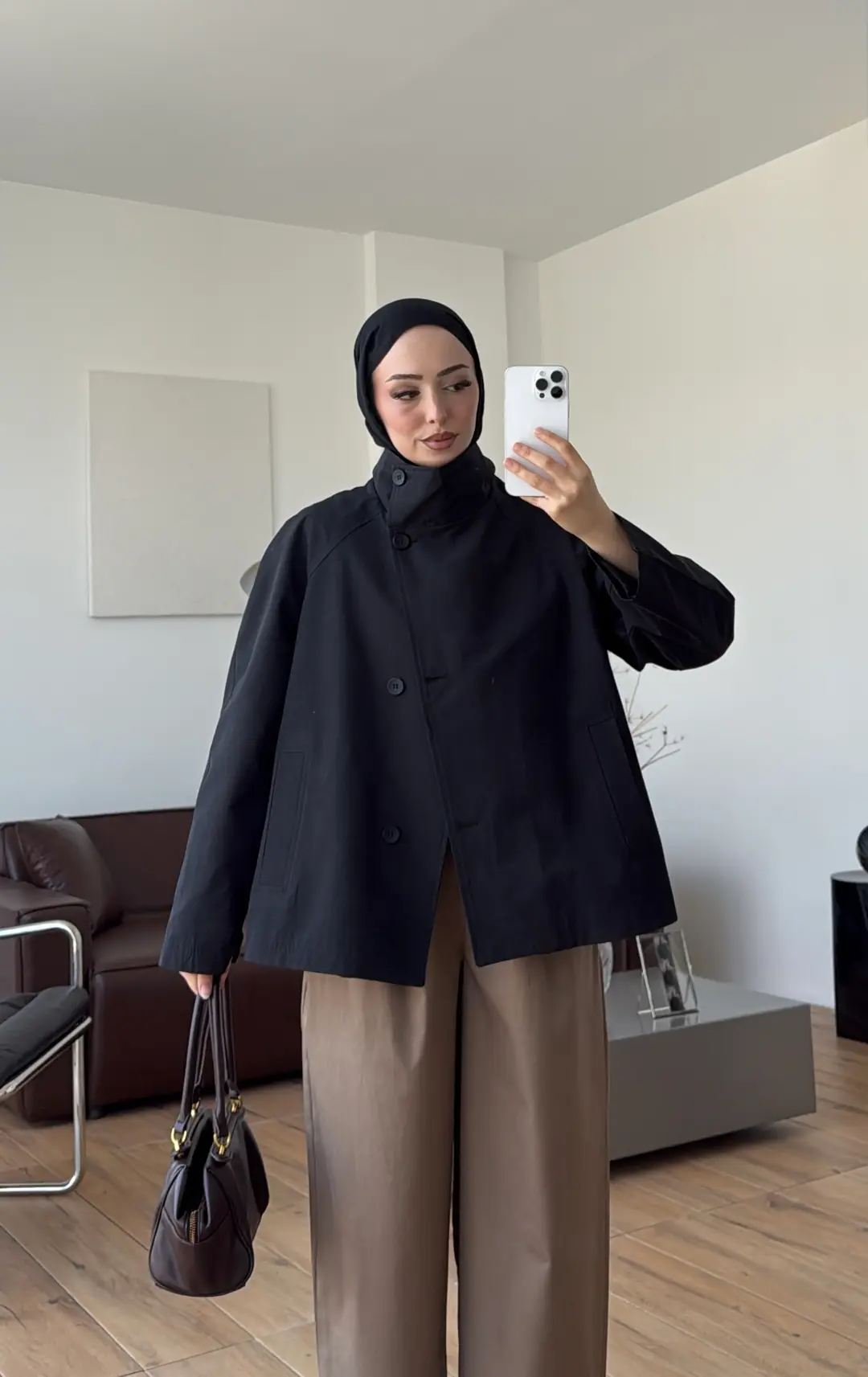 Diora Trençkot Siyah