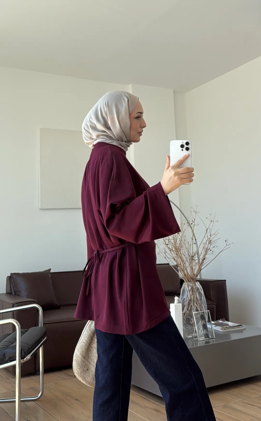 Bağlamalı Tunik Mürdüm