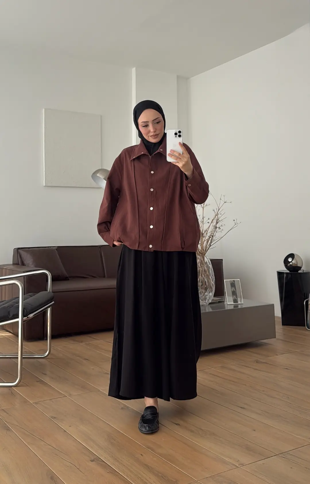 Keten Bomber Ceket Kahve