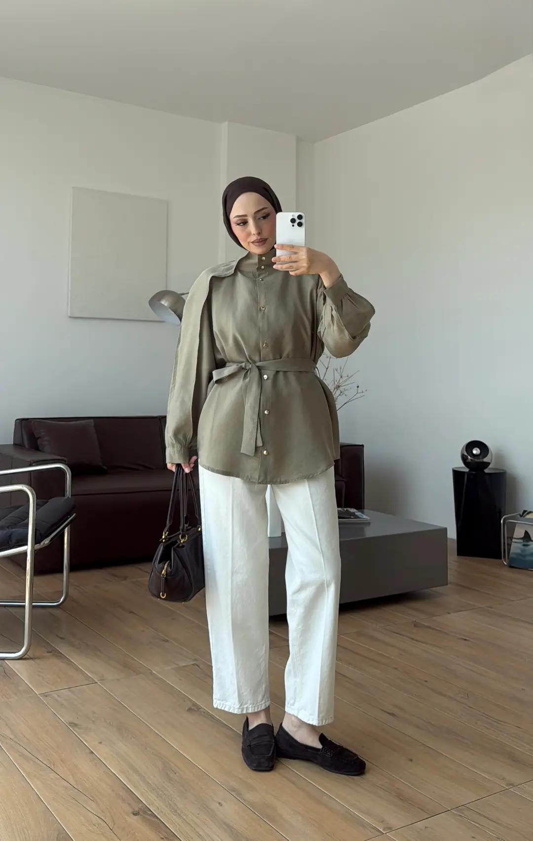 Kolu Pelerin Tunik Olive