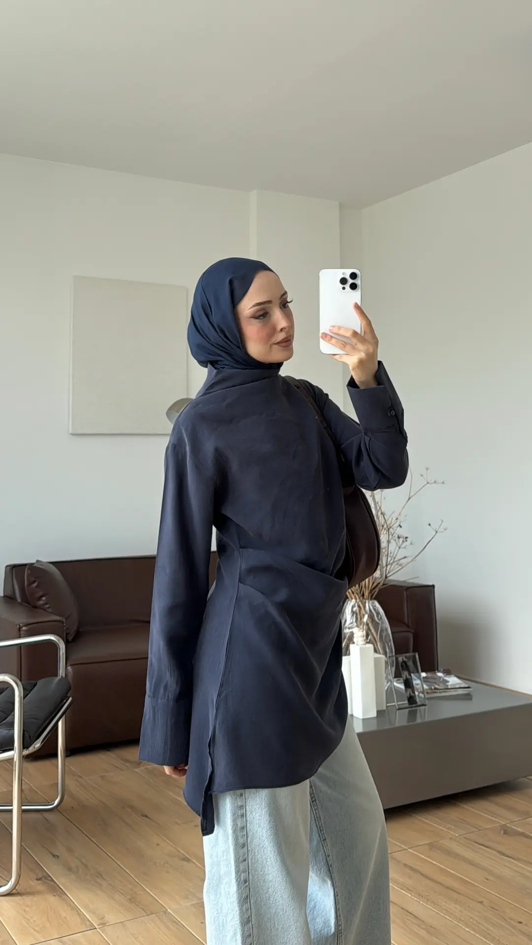Drape Bluz Lacivert