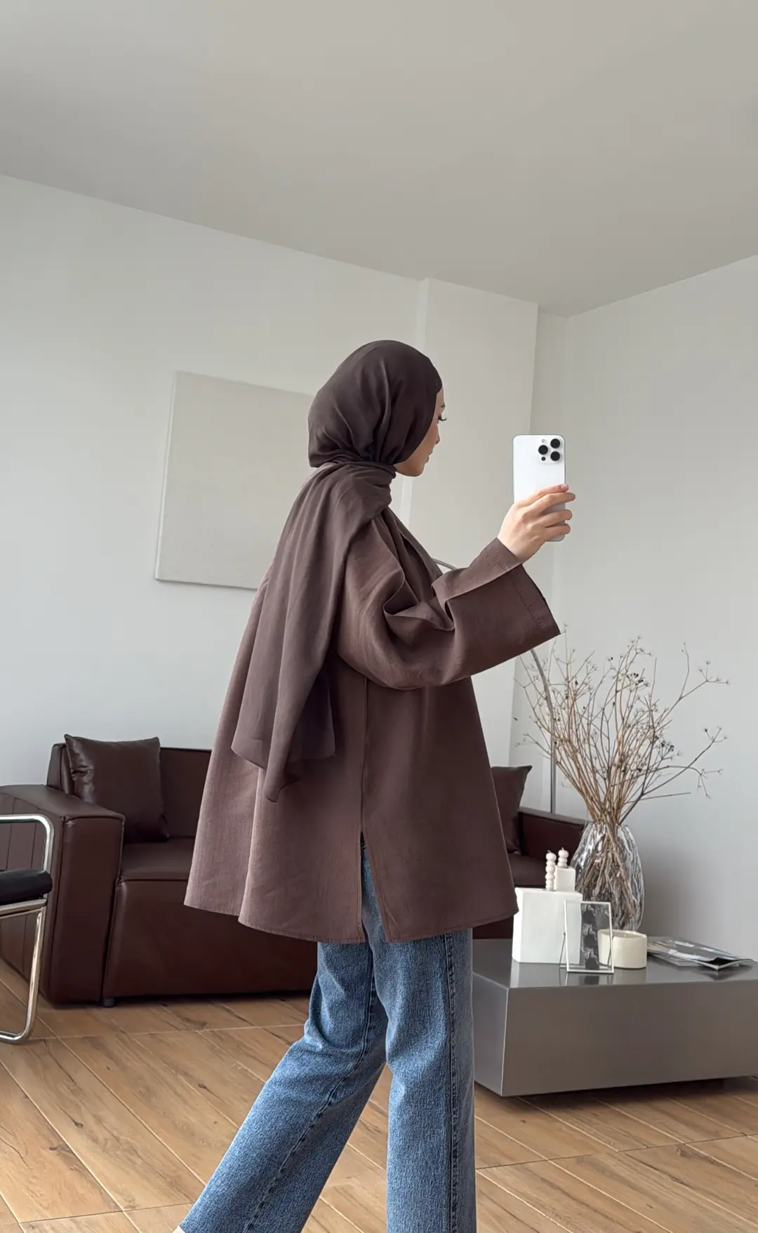 Yazlık Kimono Kahve 