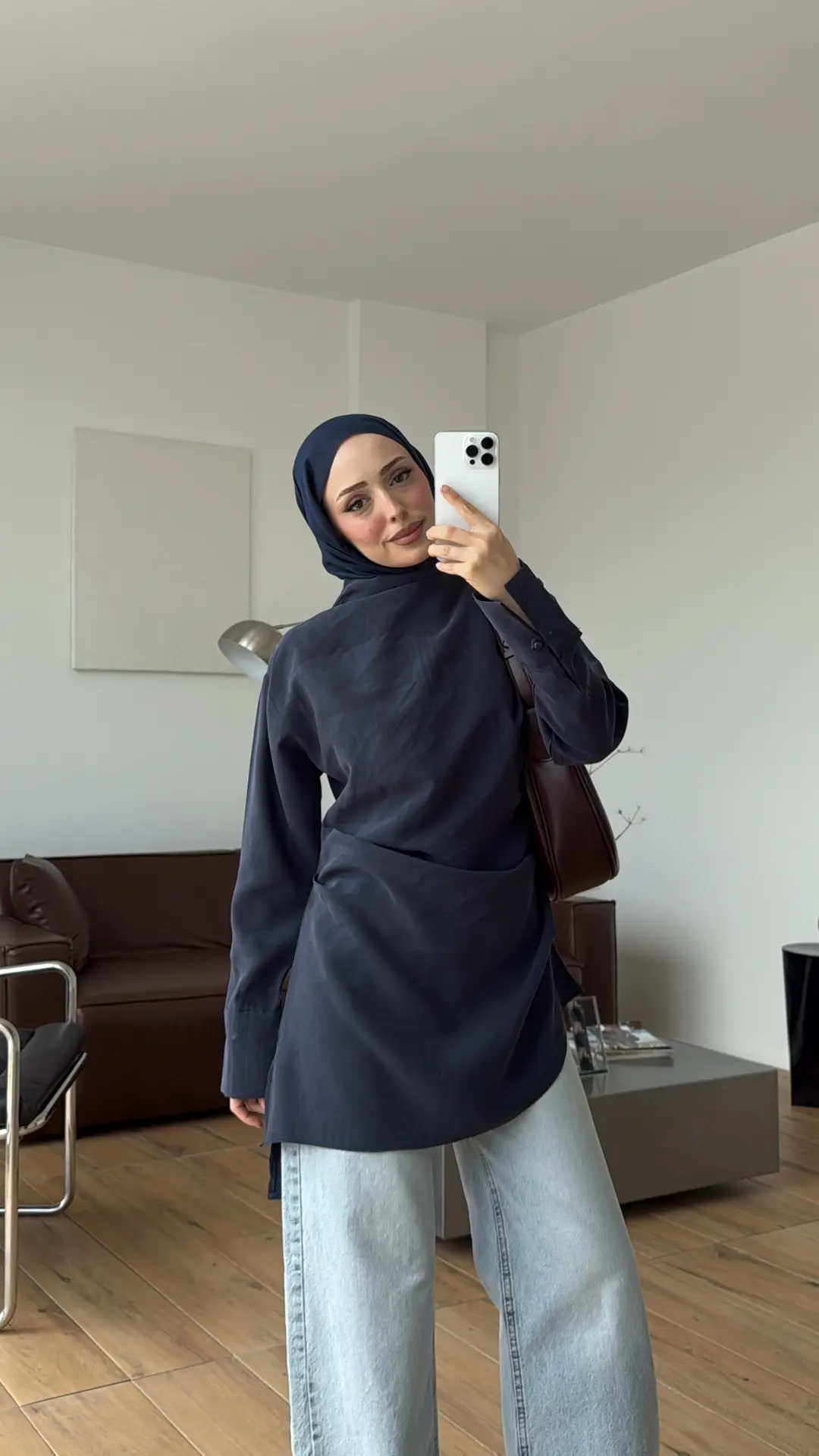 Drape Bluz Lacivert