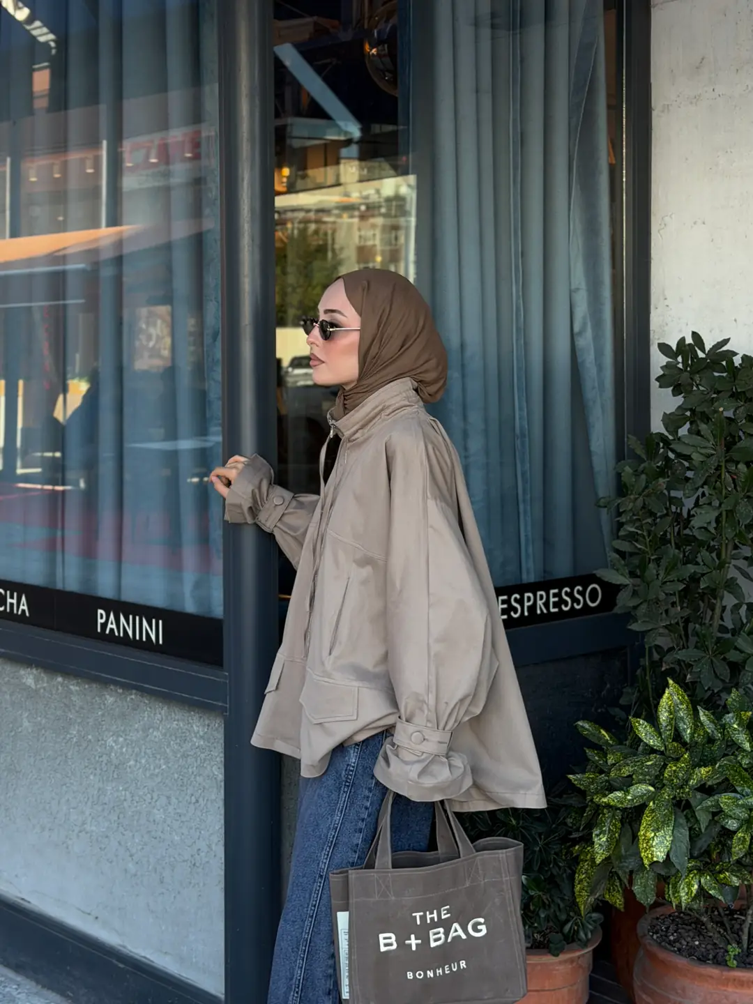 Lara Kuşak Detay Oversize Ceket Vizon