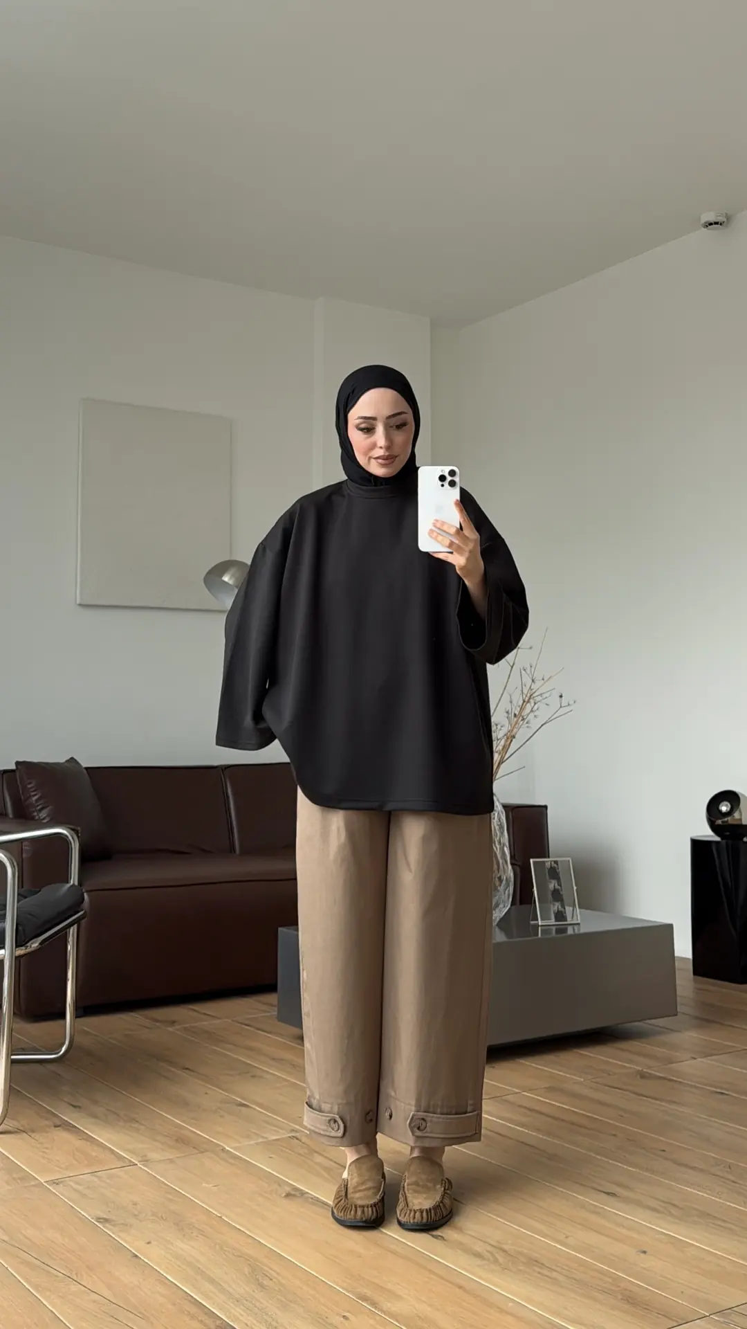 Seyyar Bağlamalı Oysho Kumaş Siyah Tunik