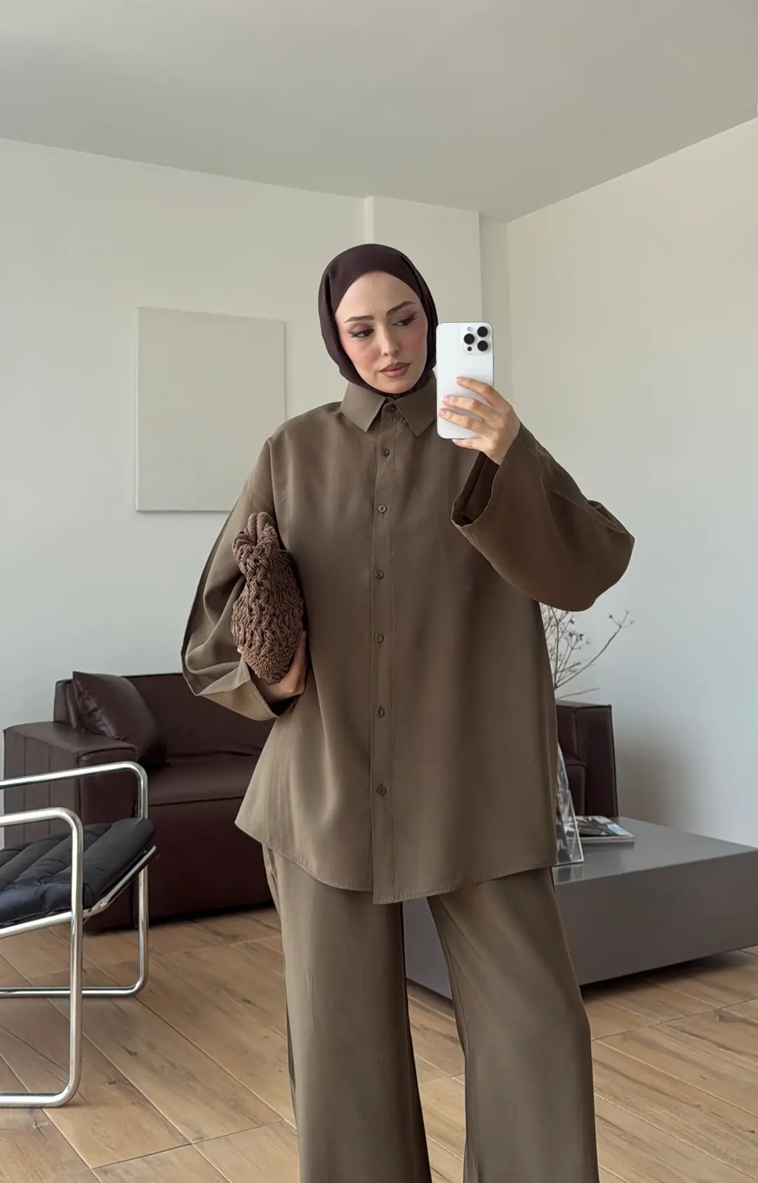 Tencel Bağlamalı Takım Haki