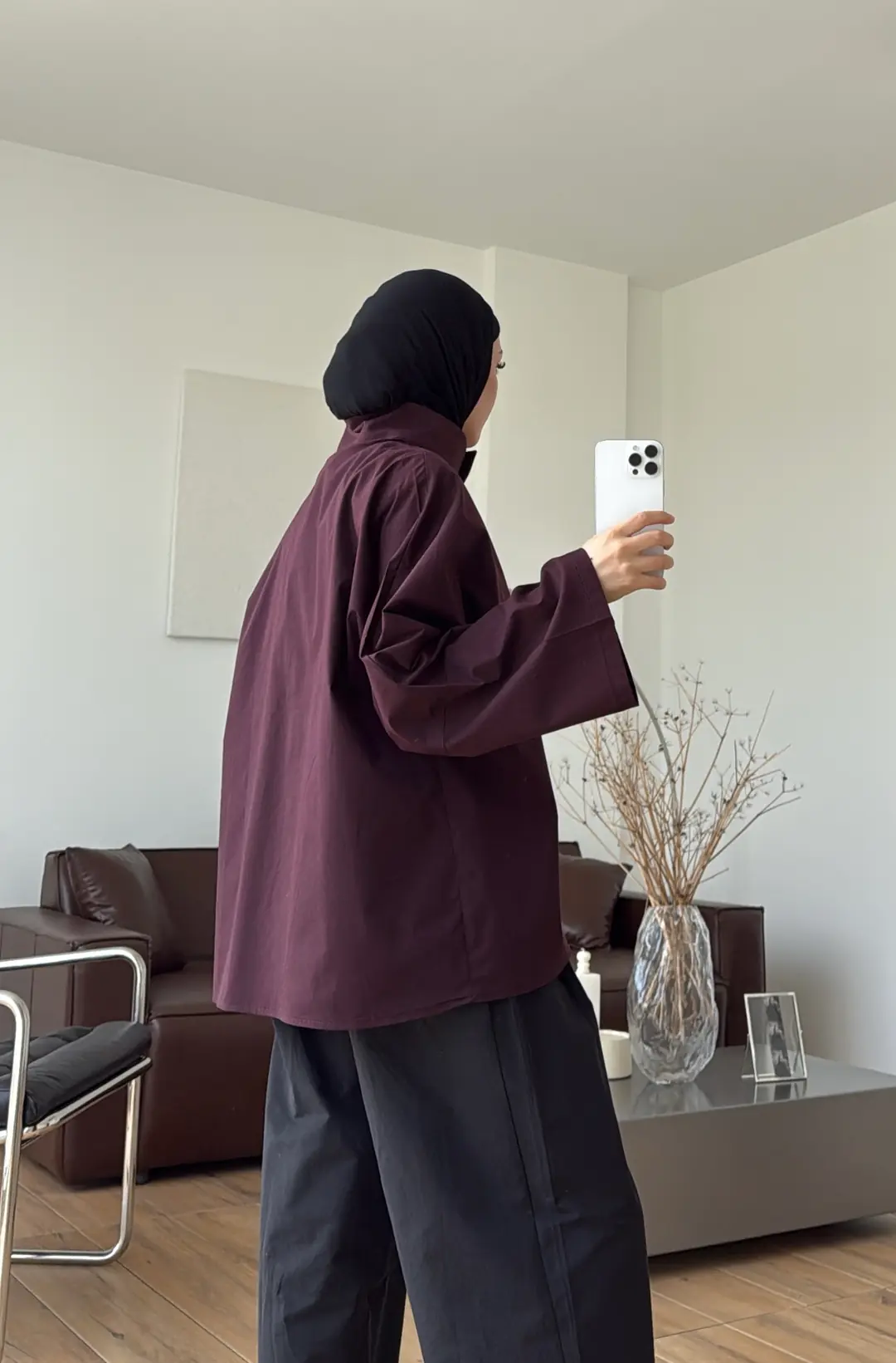 Geniş Yaka Tunik Mürdüm