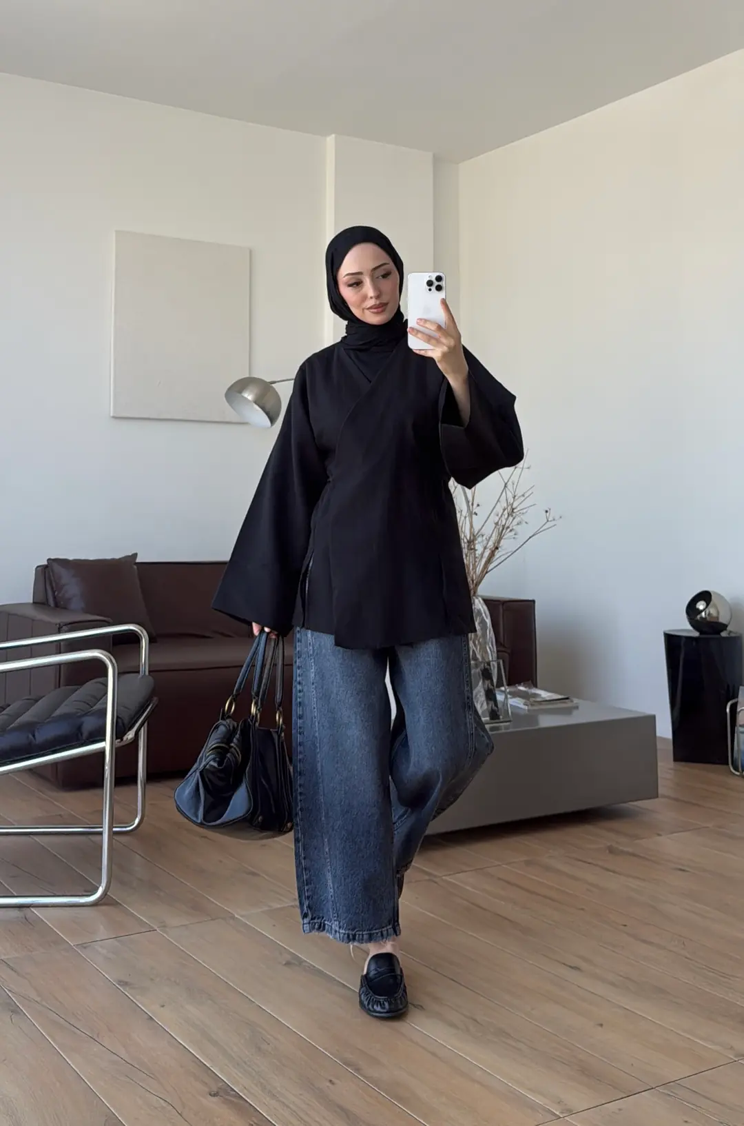 Bağlamalı Kimono Siyah