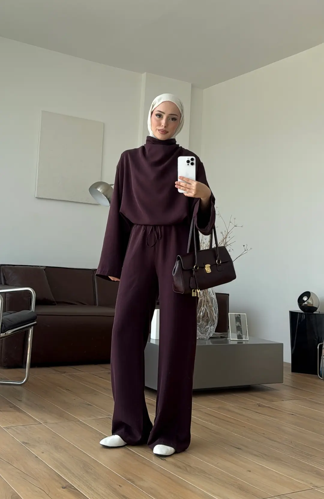 Degaje Yaka Takım Mürdüm 