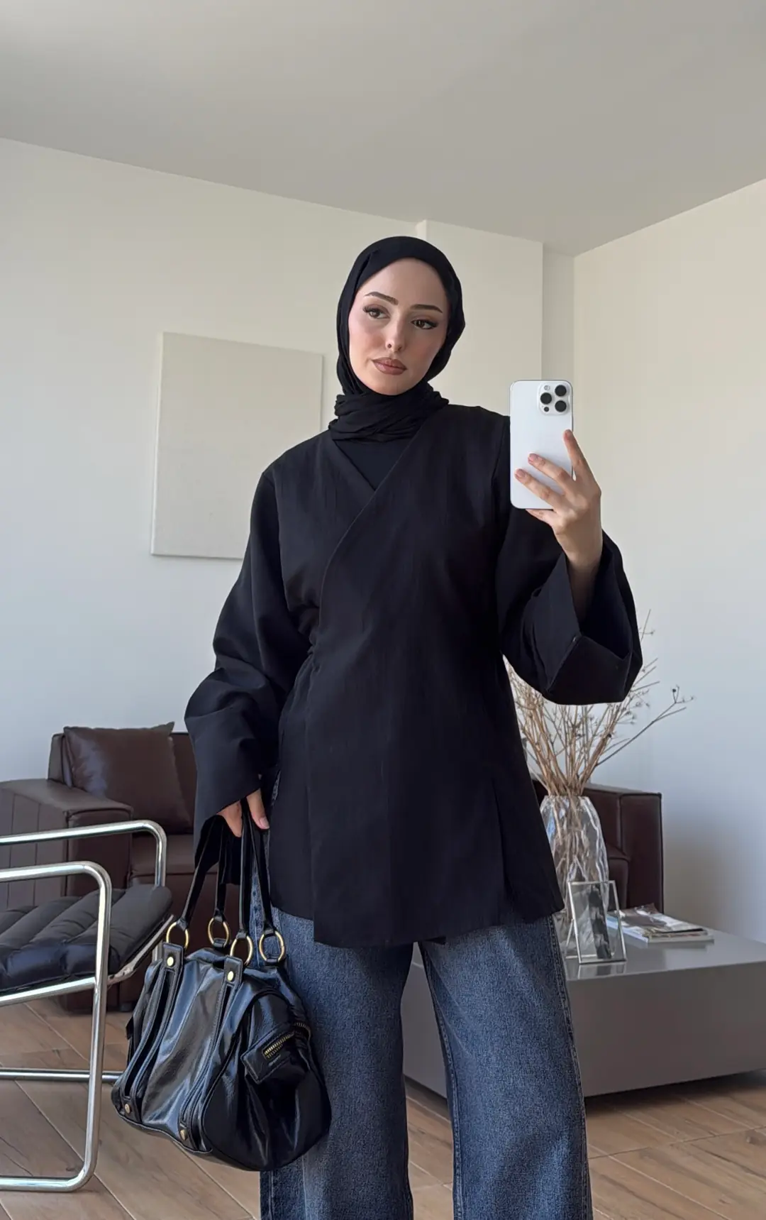 Bağlamalı Kimono Siyah