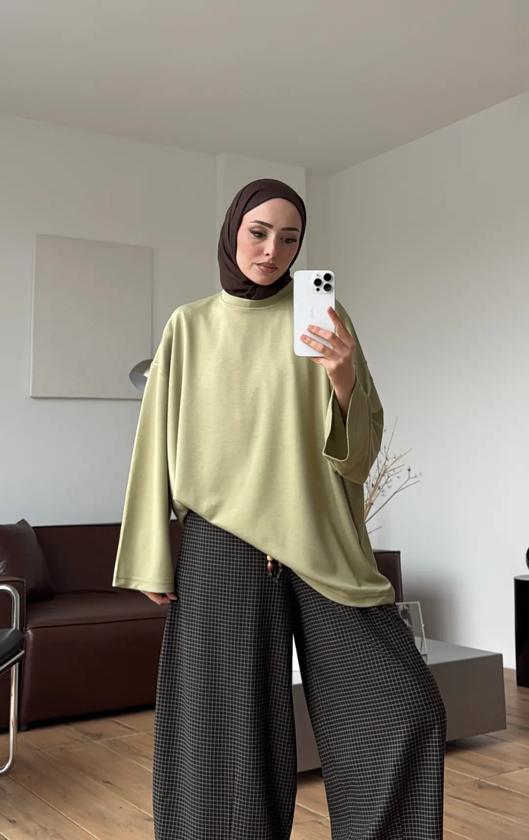 Seyyar Bağlamalı Oysho Kumaş Olive Tunik