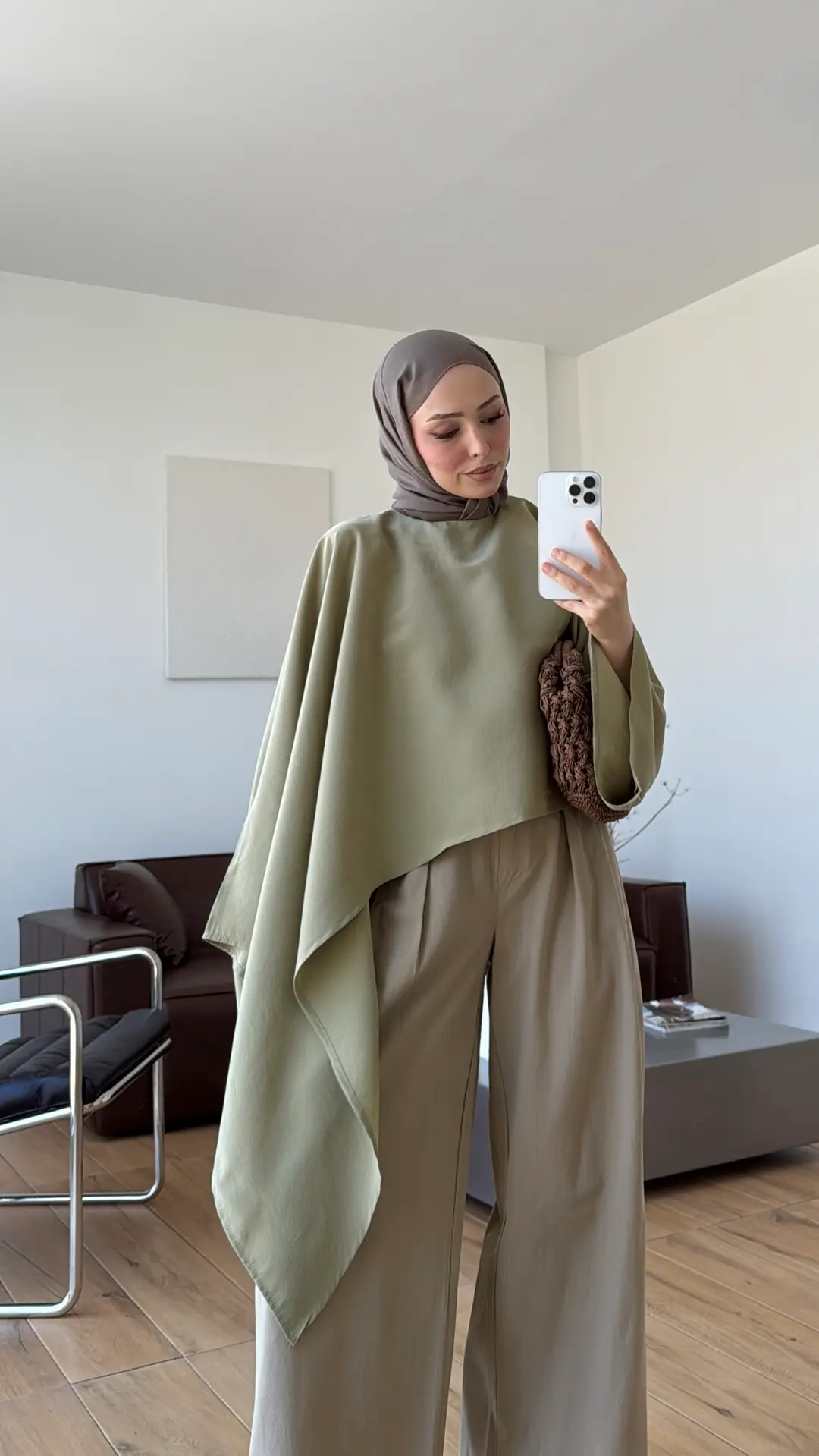 Siena Asimetri Bluz Çağla Yeşili