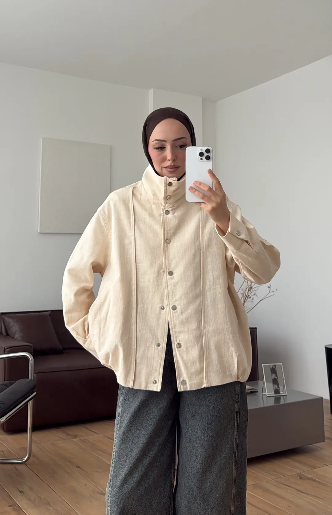 Keten Bomber Ceket Bej