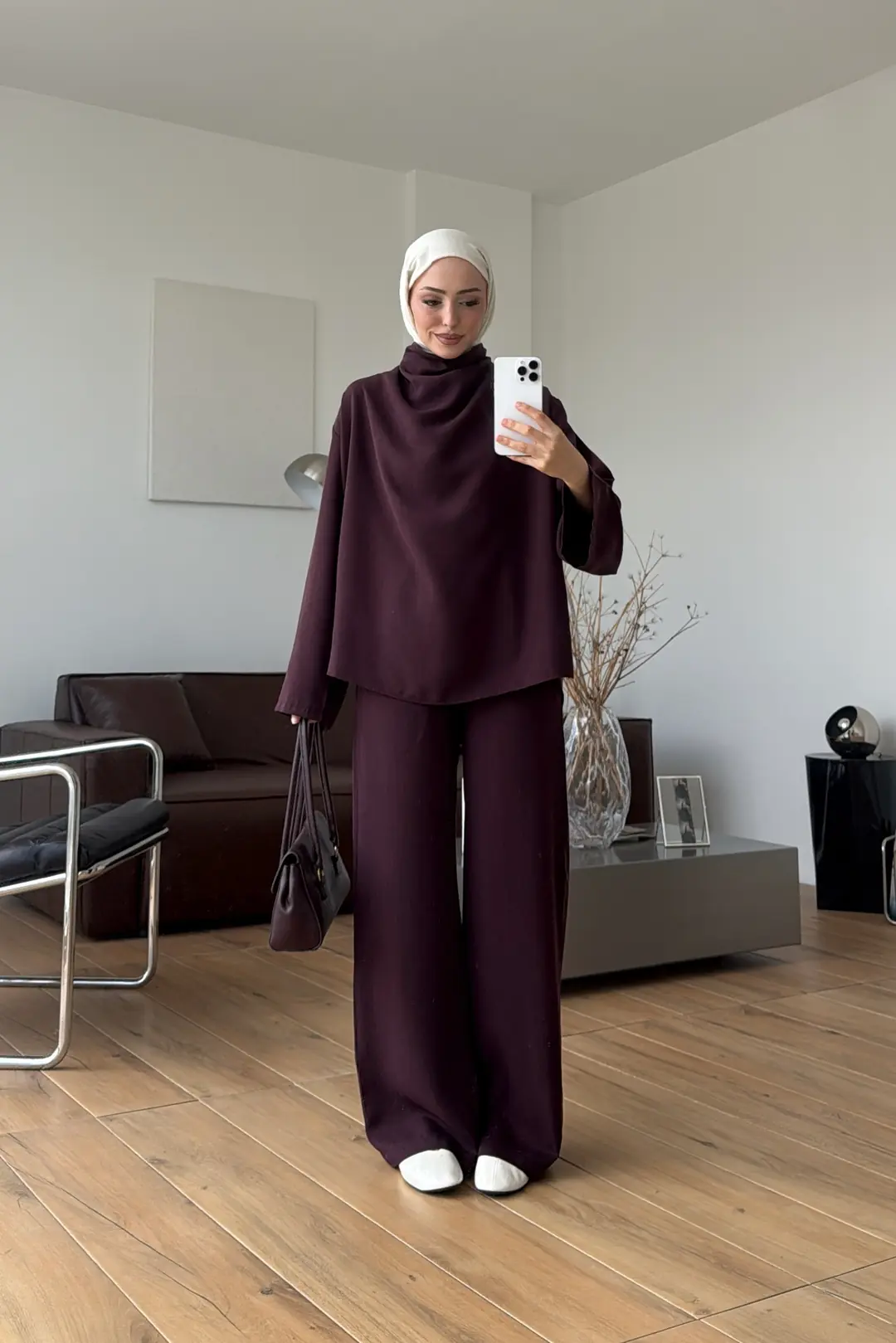Degaje Yaka Takım Mürdüm 